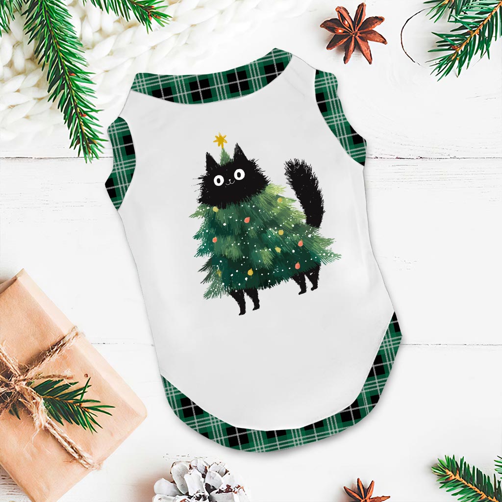Cute Black Cat Christmas Tree Family Xmas Pajamas Sets 9