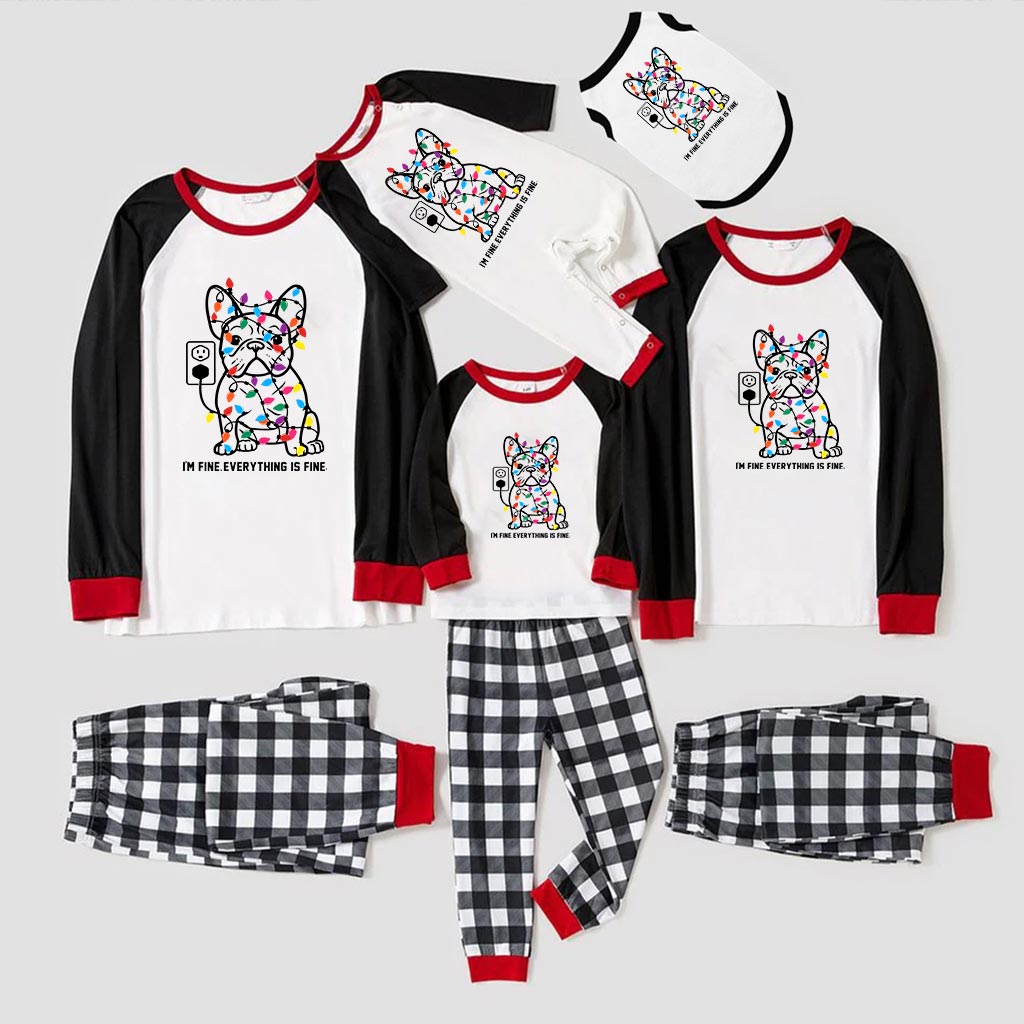 Funny French Bulldog Matching Family Christmas Jammies 10