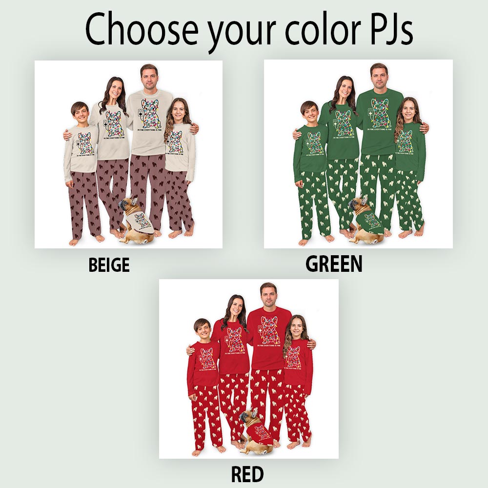 Funny French Bulldog Matching Family Xmas Pajamas 3