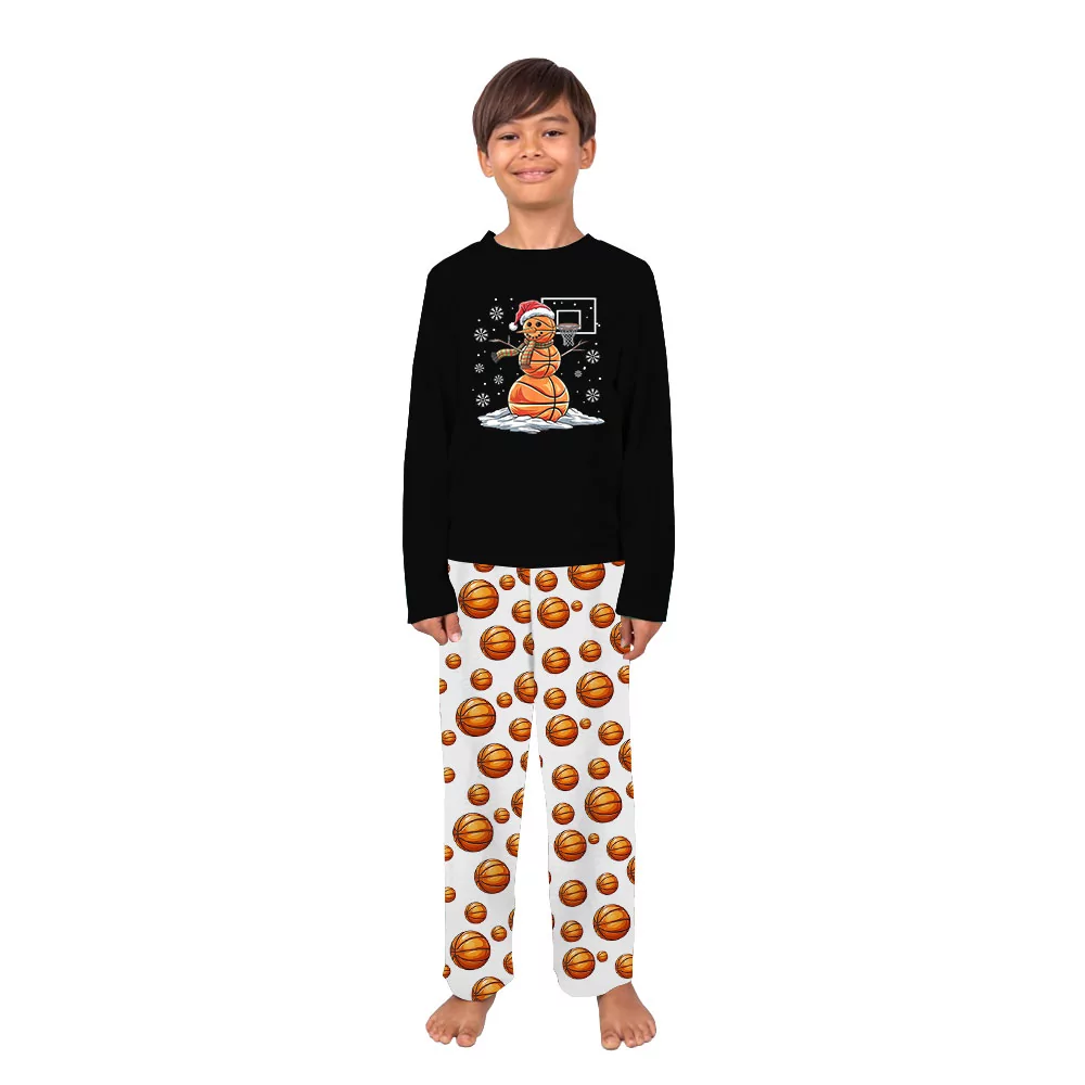 Unique Basketball Snowman Christmas Pajamas Sets 4
