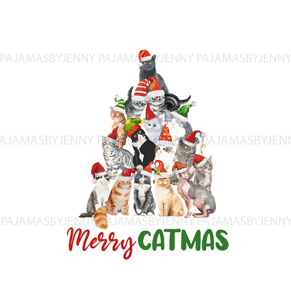 Merry Catmas Pajamas Christmas Tree Edition With Plus Size 2