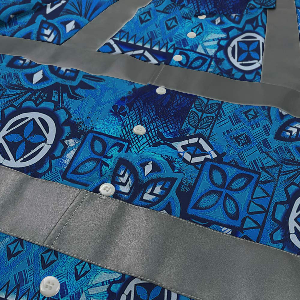 Cotton Vintage Aloha Shirt With Reflective Strip 6