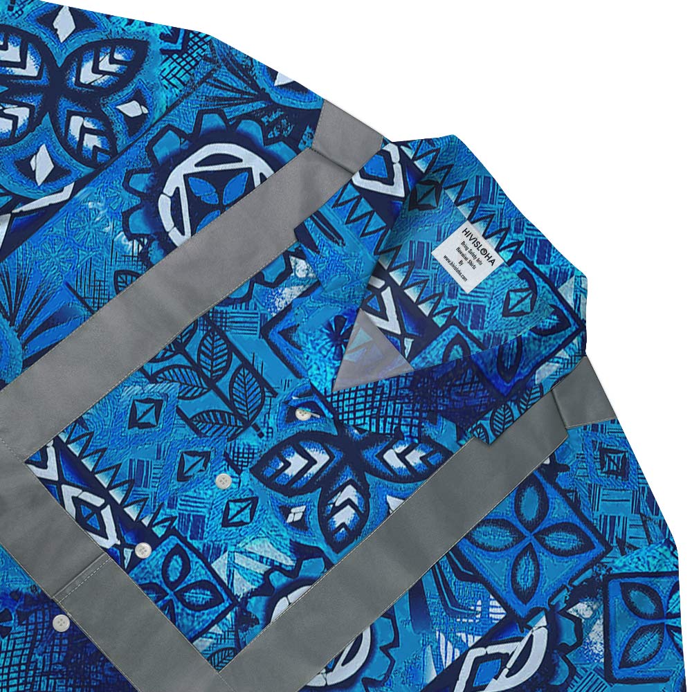 Cotton Vintage Aloha Shirt With Reflective Strip 4