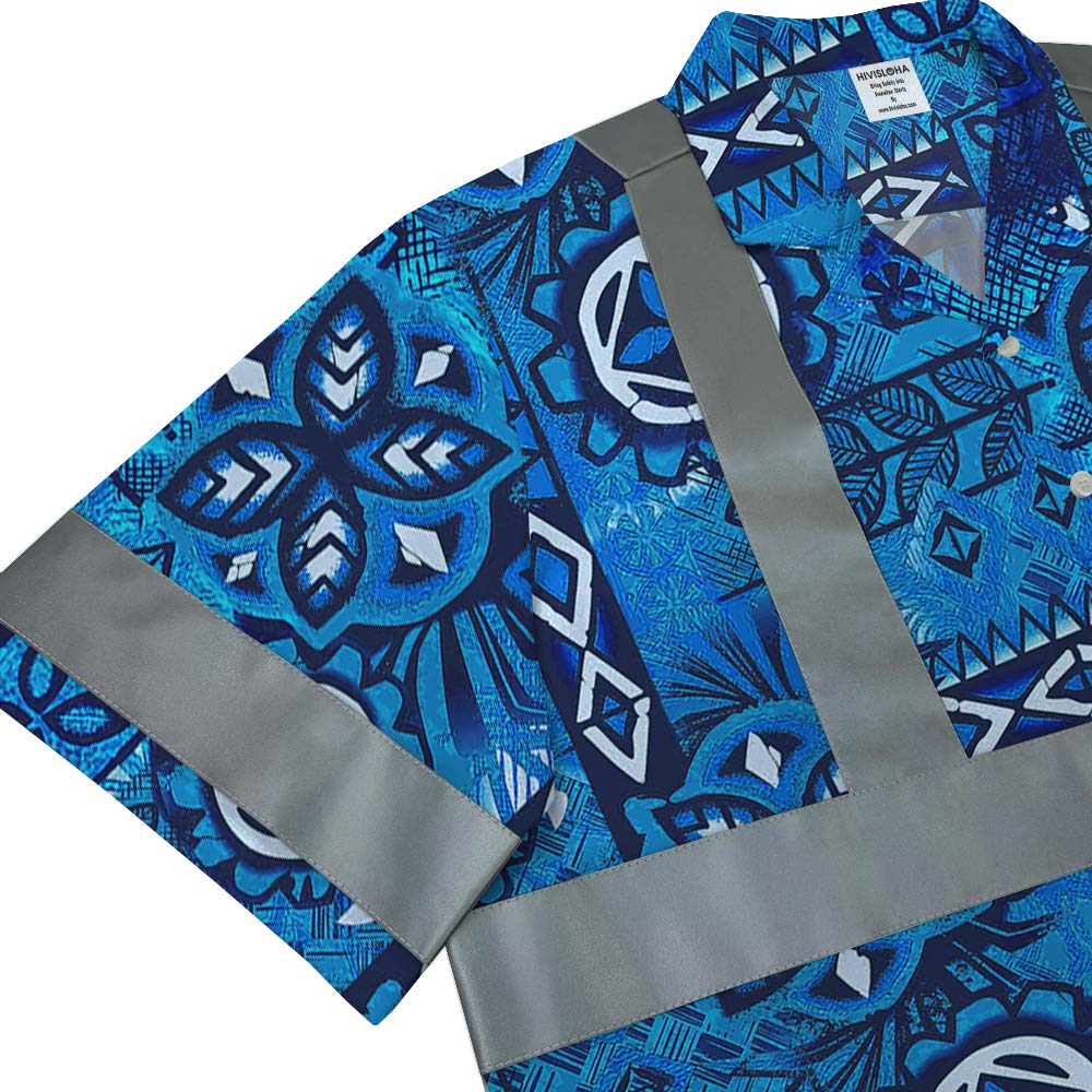 Cotton Vintage Aloha Shirt With Reflective Strip 5