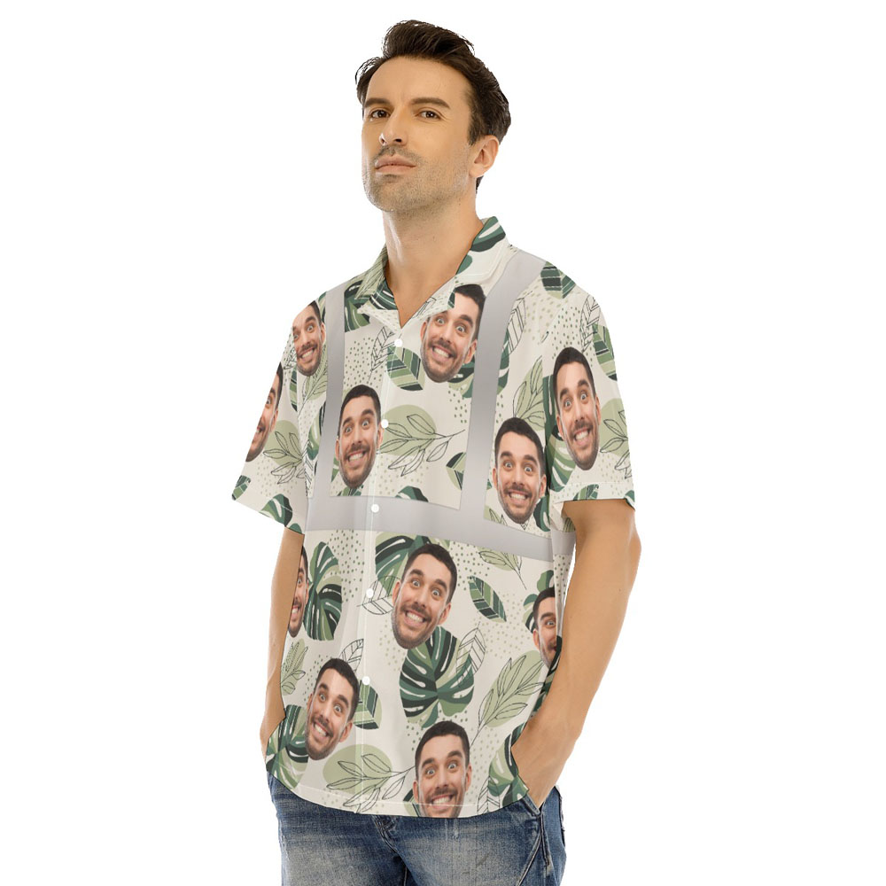 Funny Custom Face Hawaiian Safety Shirt With Reflective Strip 4