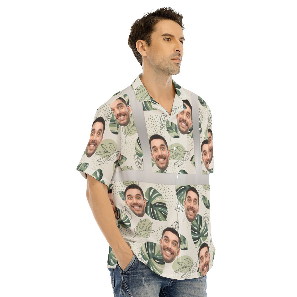 Funny Custom Face Hawaiian Safety Shirt With Reflective Strip 5