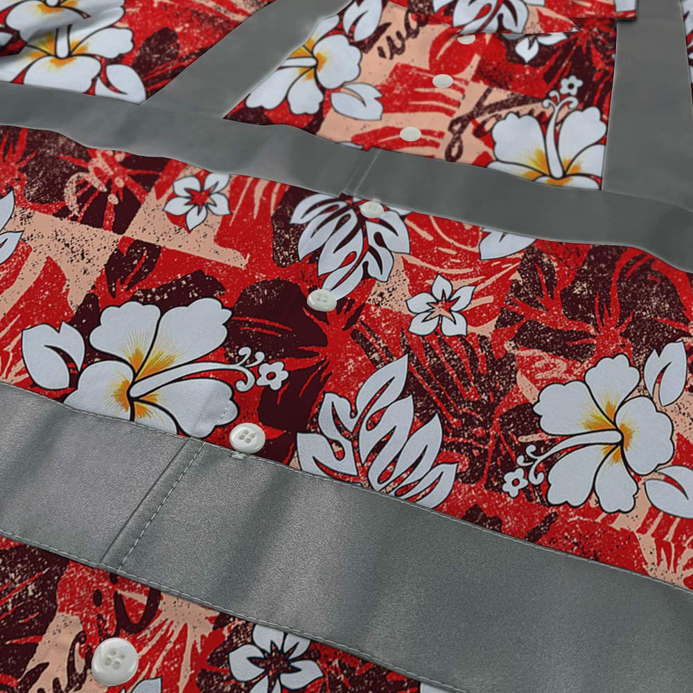 Premium Cotton Floral Hawaiian Shirt With Reflective Strip 6