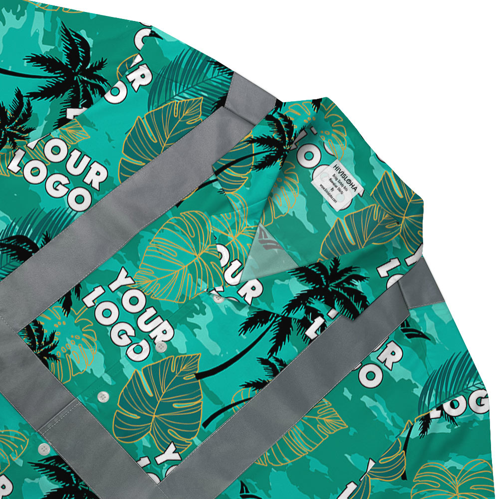 Tropical Hawaiian Safety Shirt With Custom Company Logo 4
