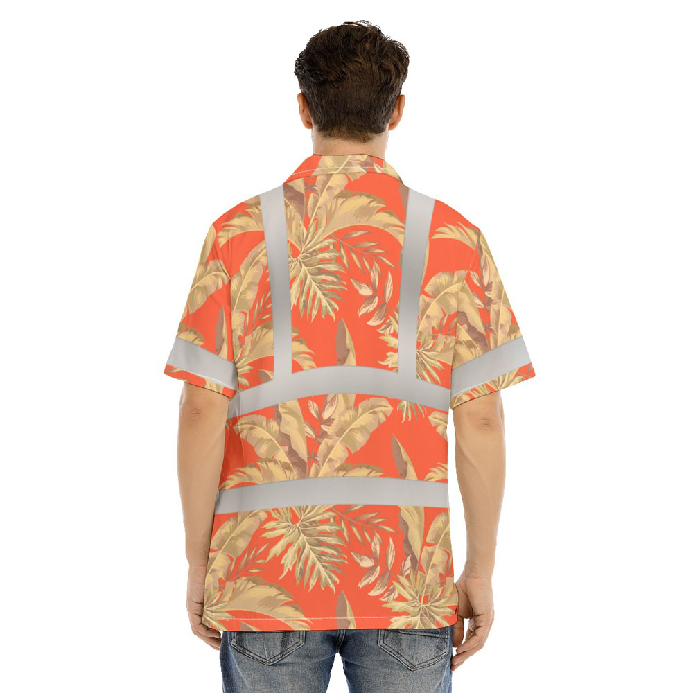 Tropical Orange Hawaiian Safety Shirt 3