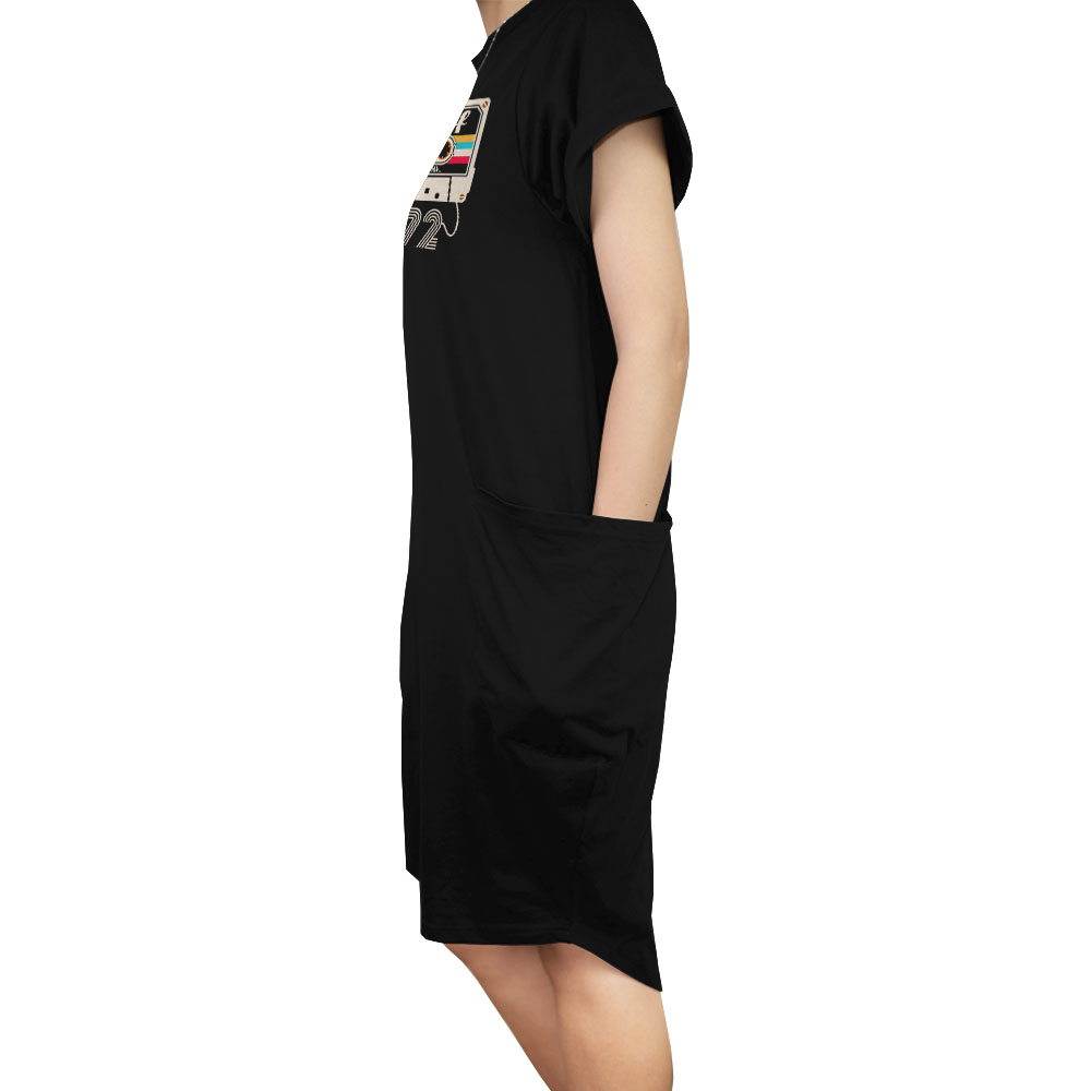 I'm Not Perfect Short Sleeve Loose Fit Pocket Dress 3