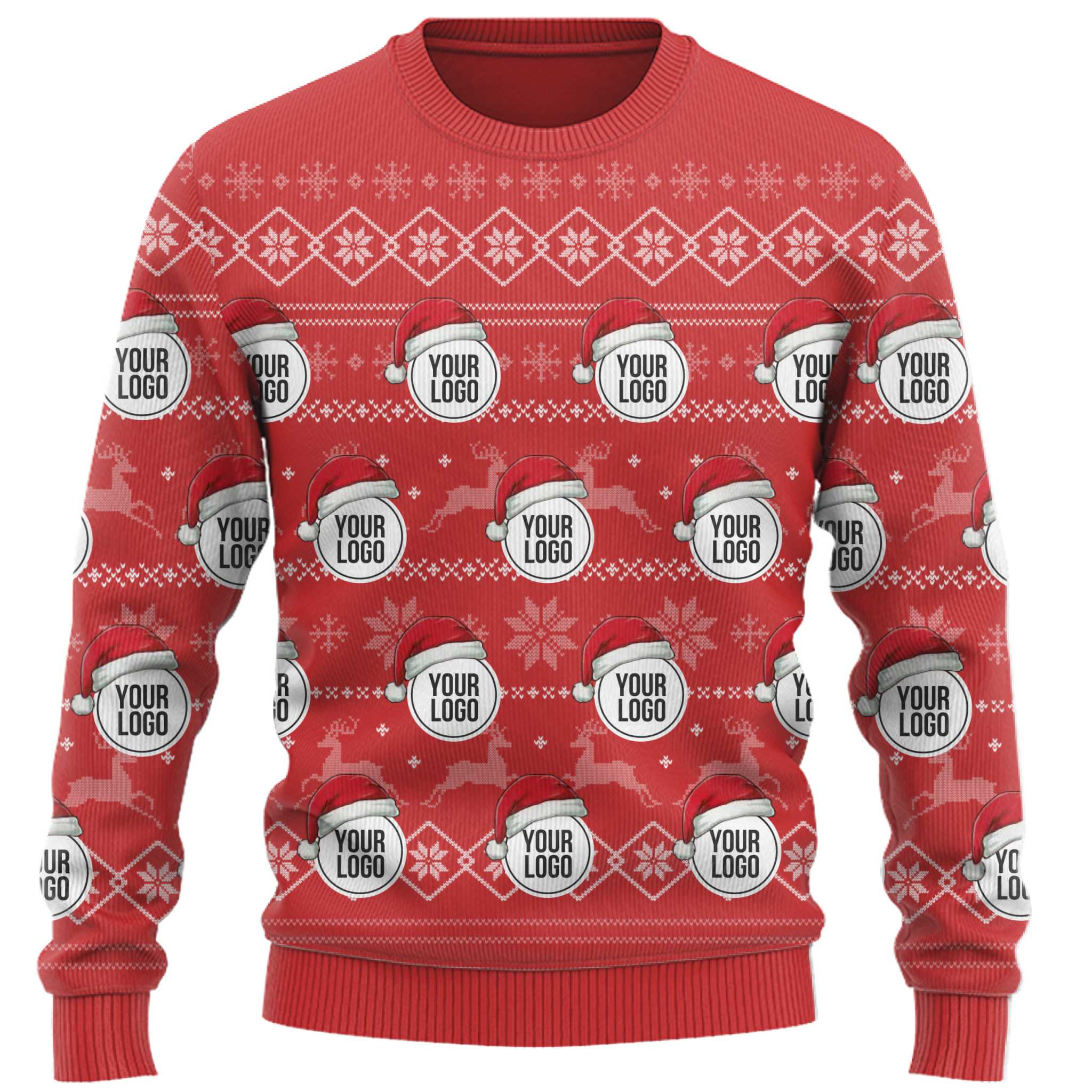  Custom Logo All Over Printed Christmas Sweater 10