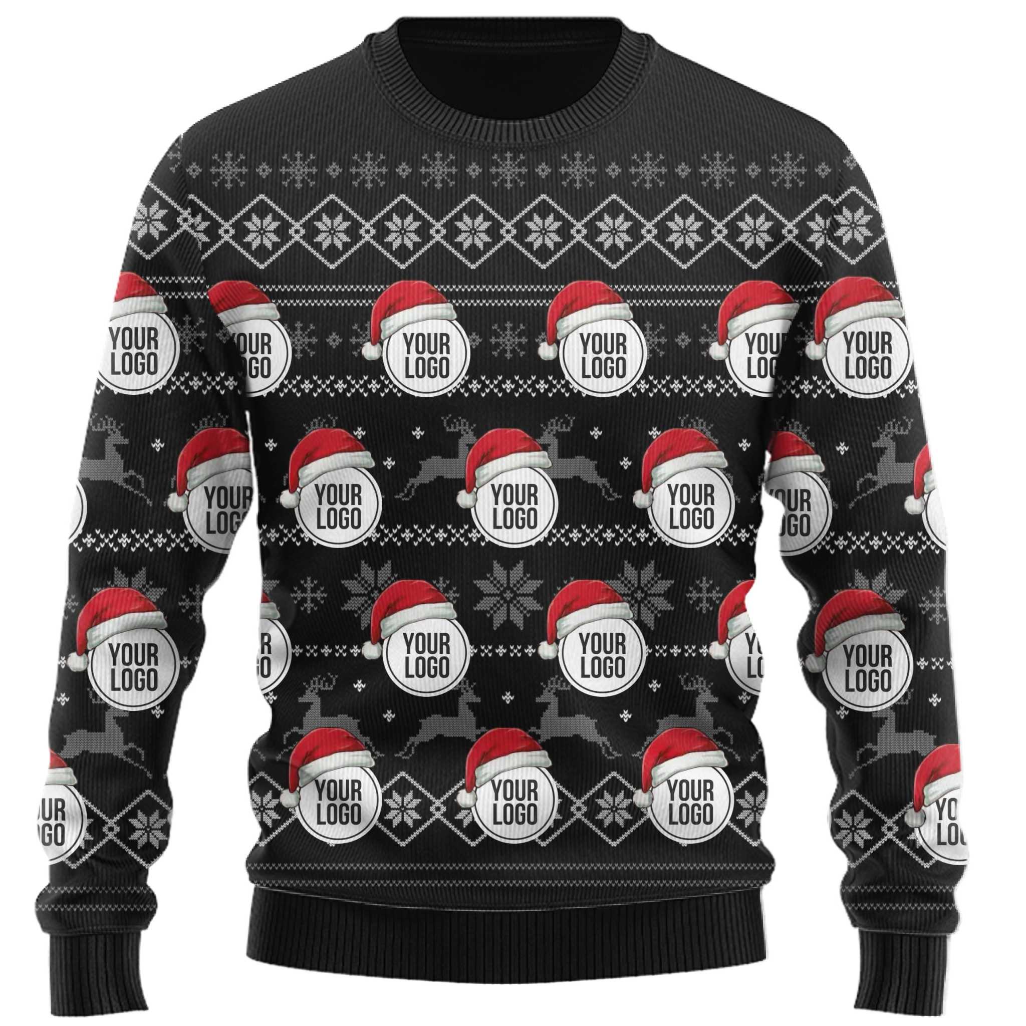  Custom Logo All Over Printed Christmas Sweater 2