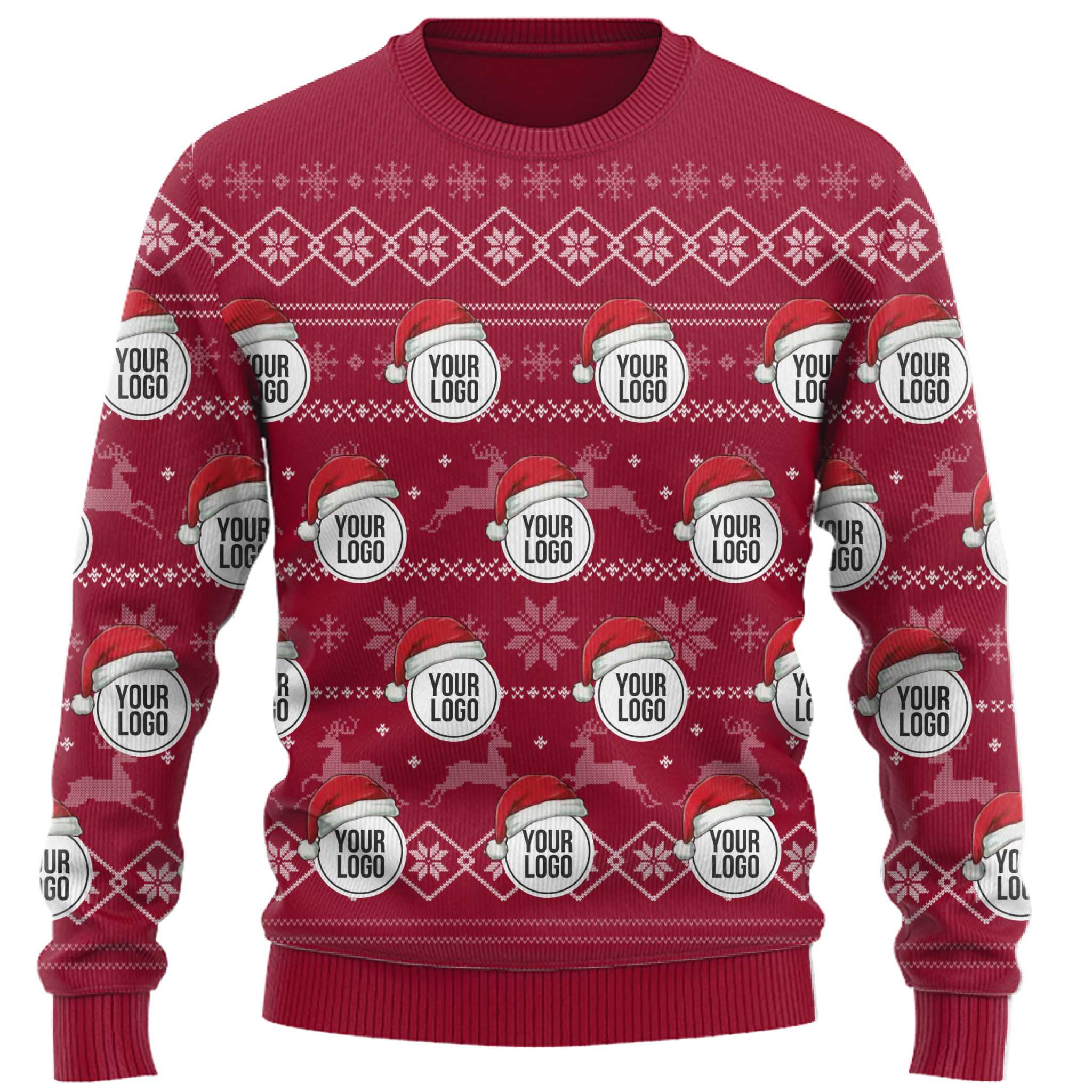  Custom Logo All Over Printed Christmas Sweater 3