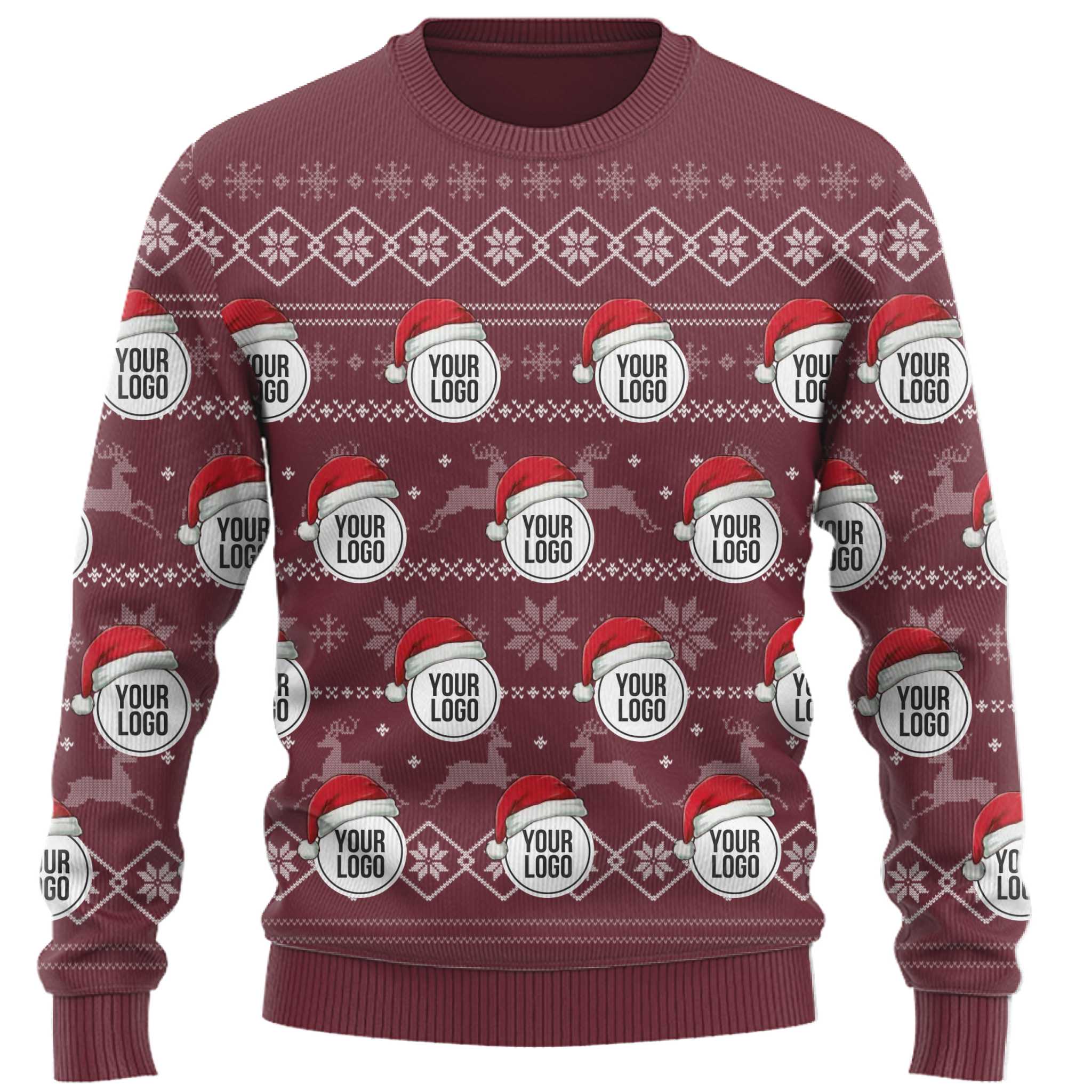  Custom Logo All Over Printed Christmas Sweater 6