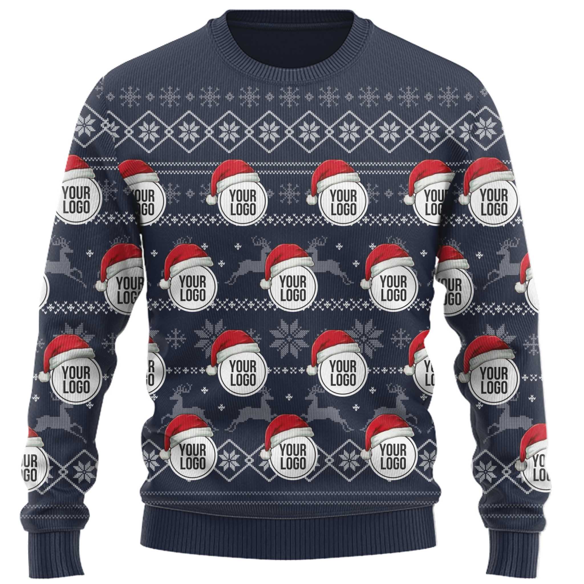  Custom Logo All Over Printed Christmas Sweater 8