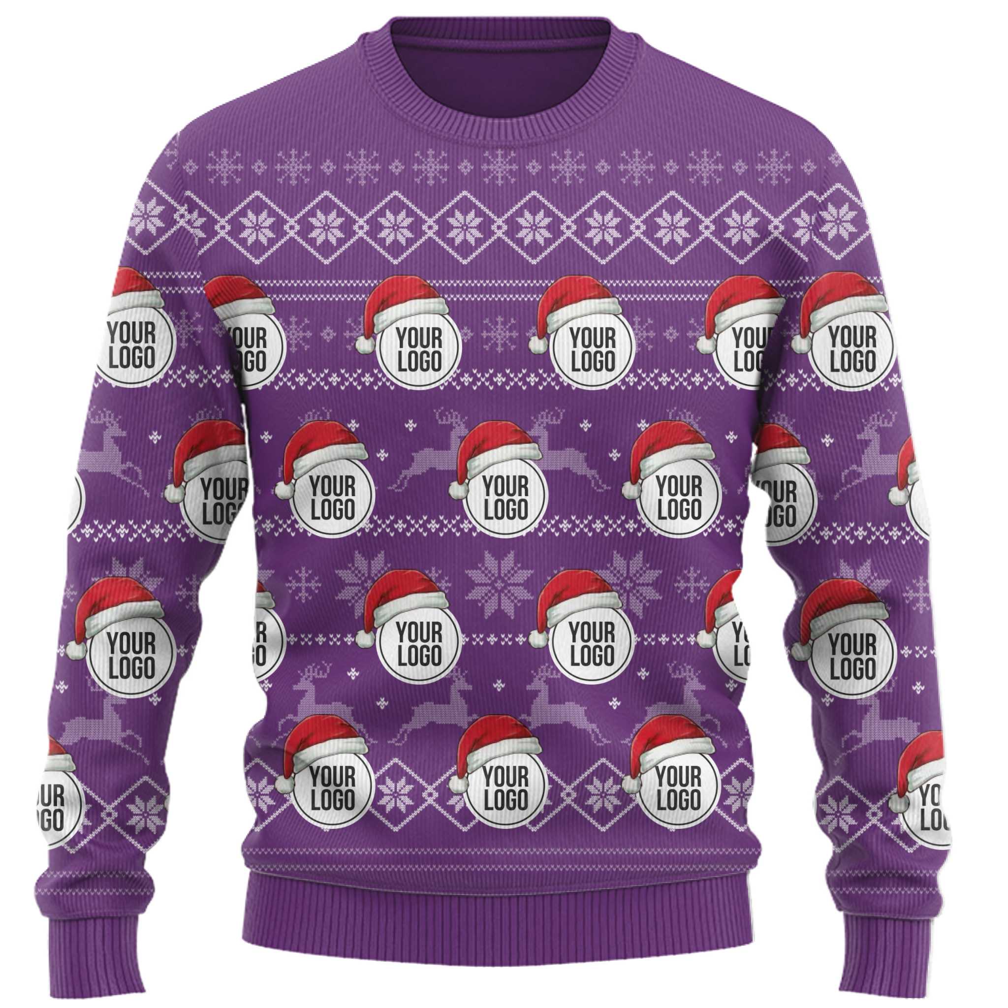  Custom Logo All Over Printed Christmas Sweater 9