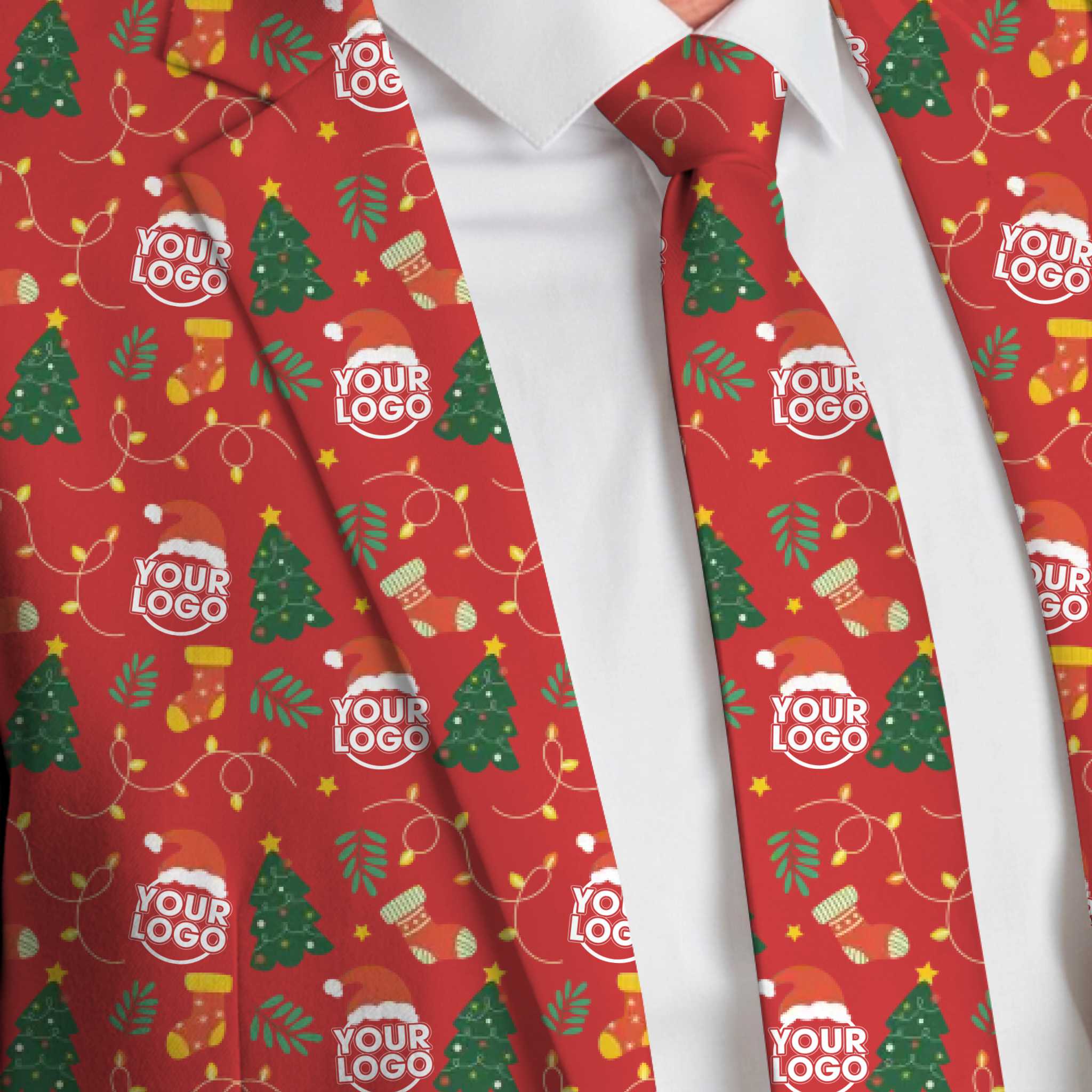  Custom Logo Or Face Christmas Tie 5