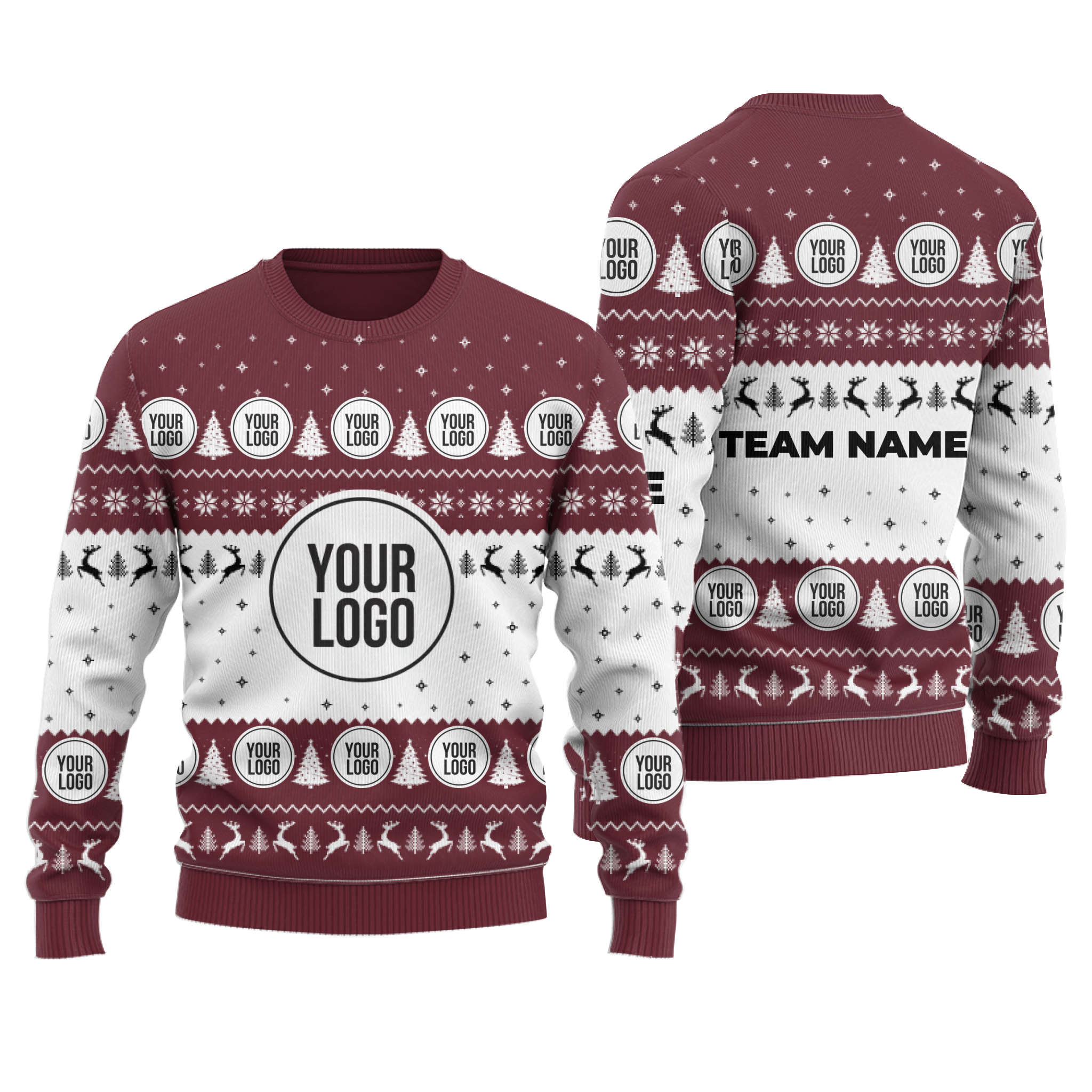 Bulk Price Custom Logo And Text Ugly Christmas Sweater 4