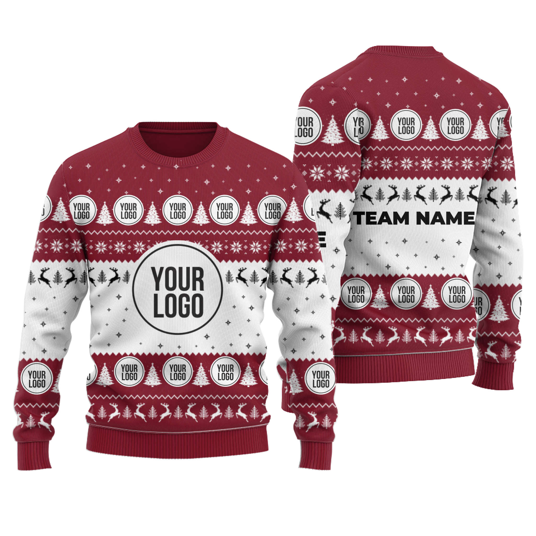 Bulk Price Custom Logo And Text Ugly Christmas Sweater 5