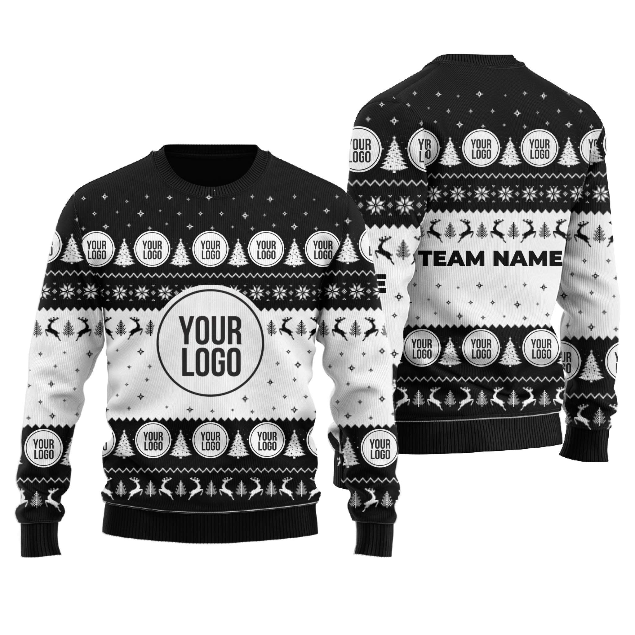 Bulk Price Custom Logo And Text Ugly Christmas Sweater 7