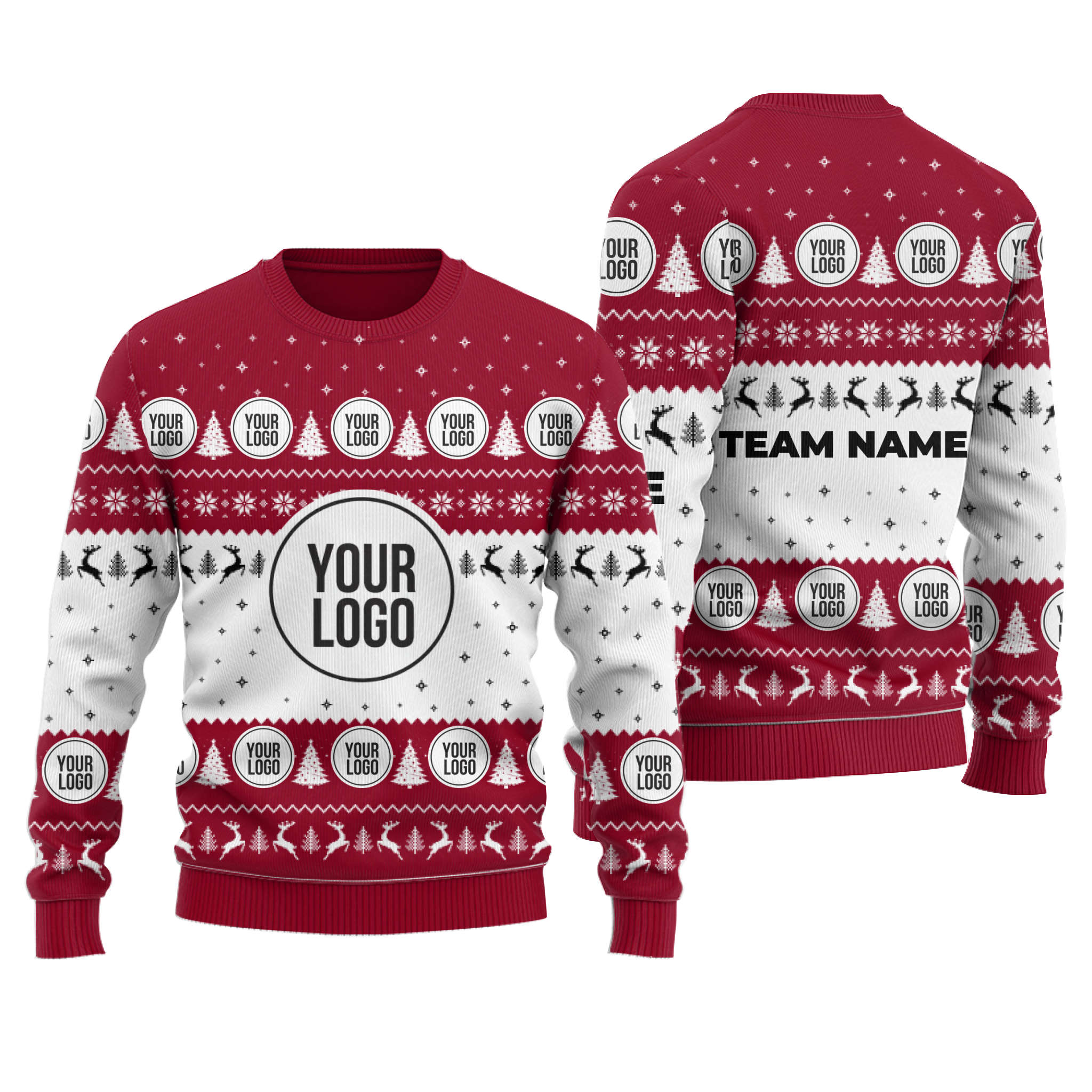 Bulk Price Custom Logo And Text Ugly Christmas Sweater 8