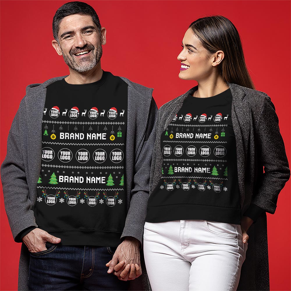 Brilliant Custom Logo And Name Ugly Christmas Sweatshirt 3