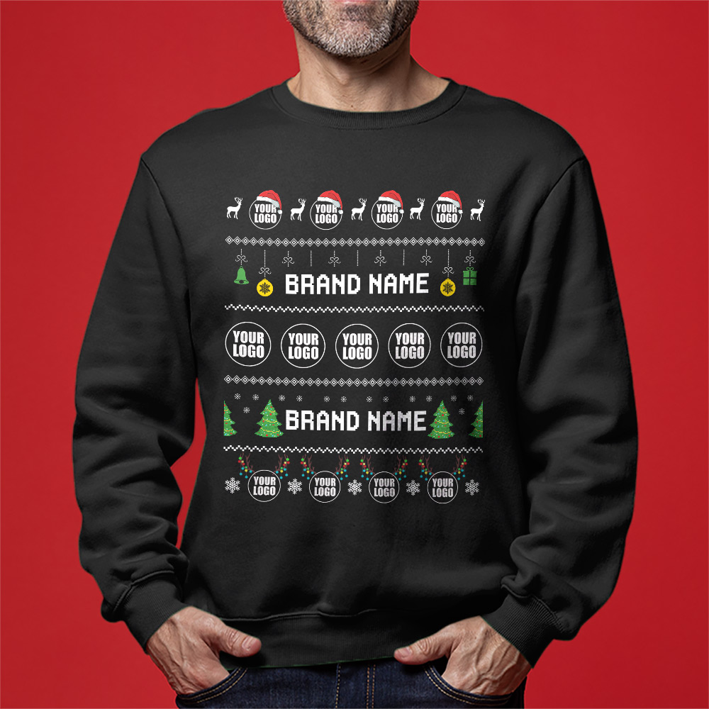 Brilliant Custom Logo And Name Ugly Christmas Sweatshirt 9