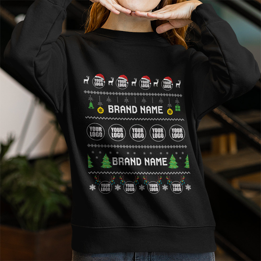 Brilliant Custom Logo And Name Ugly Christmas Sweatshirt 2