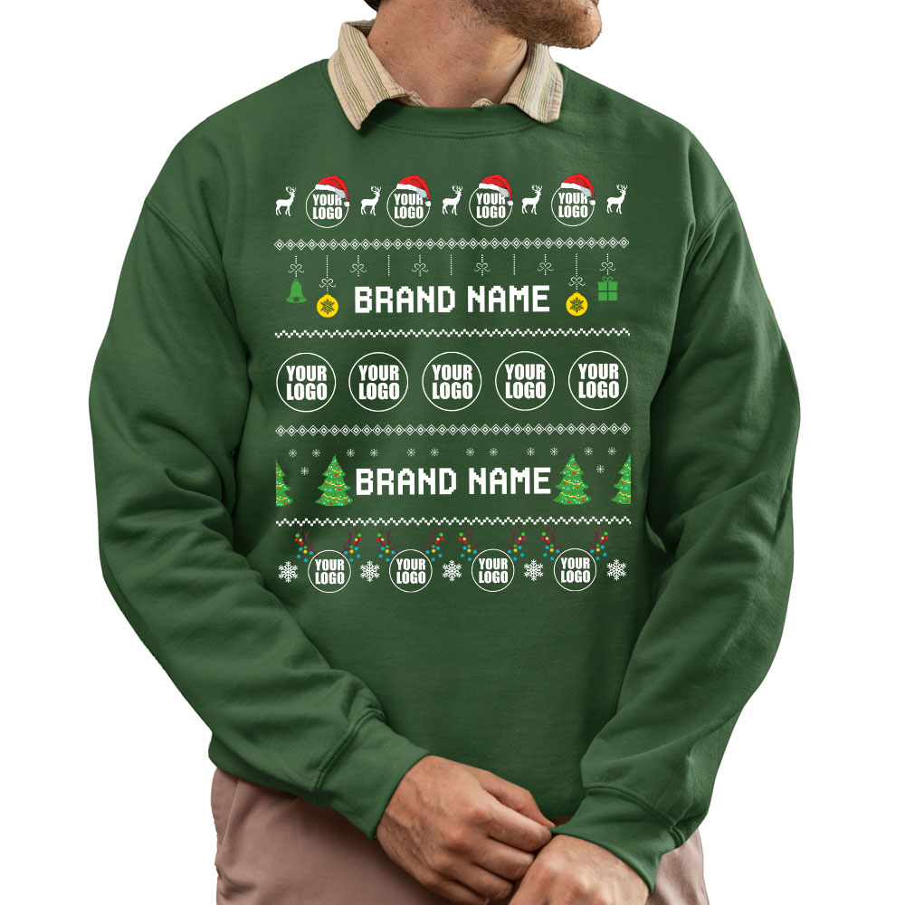Brilliant Custom Logo And Name Ugly Christmas Sweatshirt 7