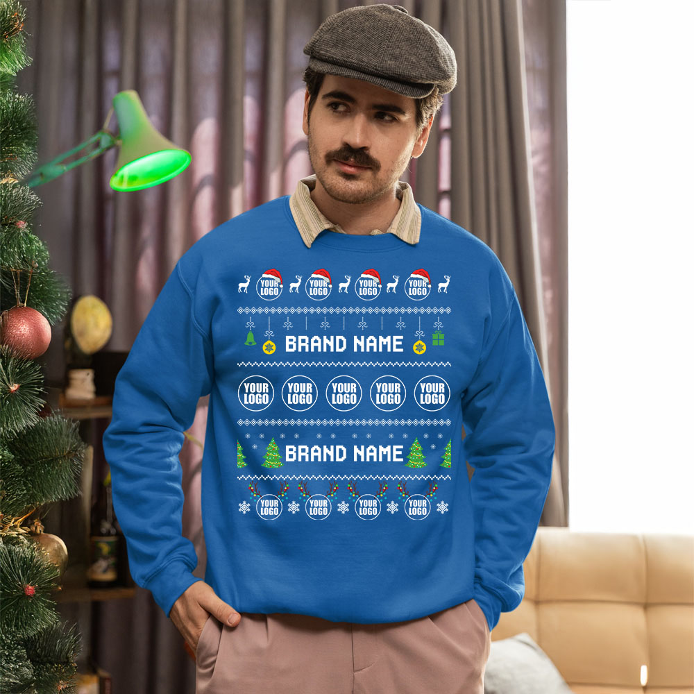 Brilliant Custom Logo And Name Ugly Christmas Sweatshirt 10