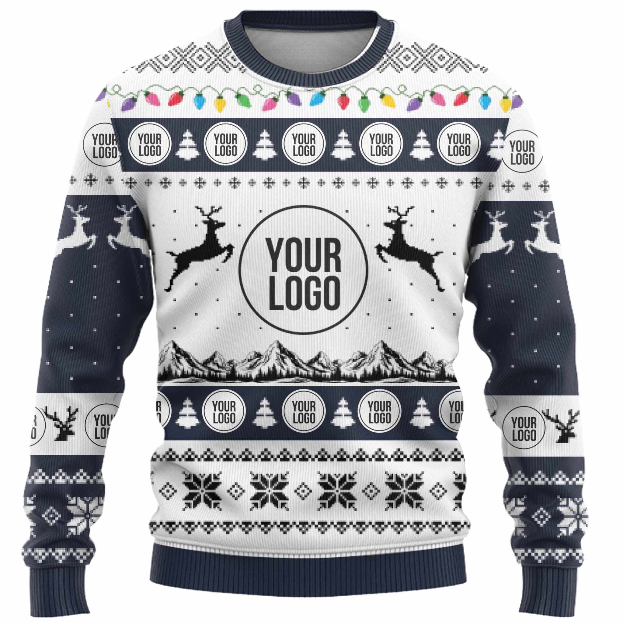 Company Logo Custom Ugly Christmas Sweater  3