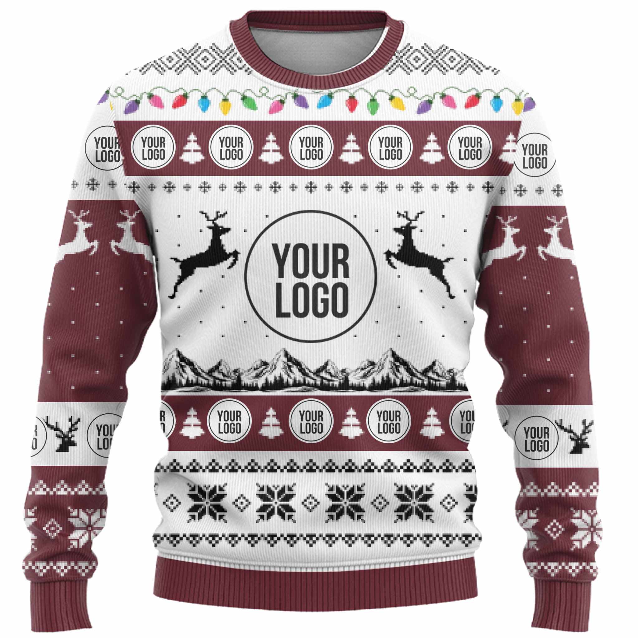 Company Logo Custom Ugly Christmas Sweater  4