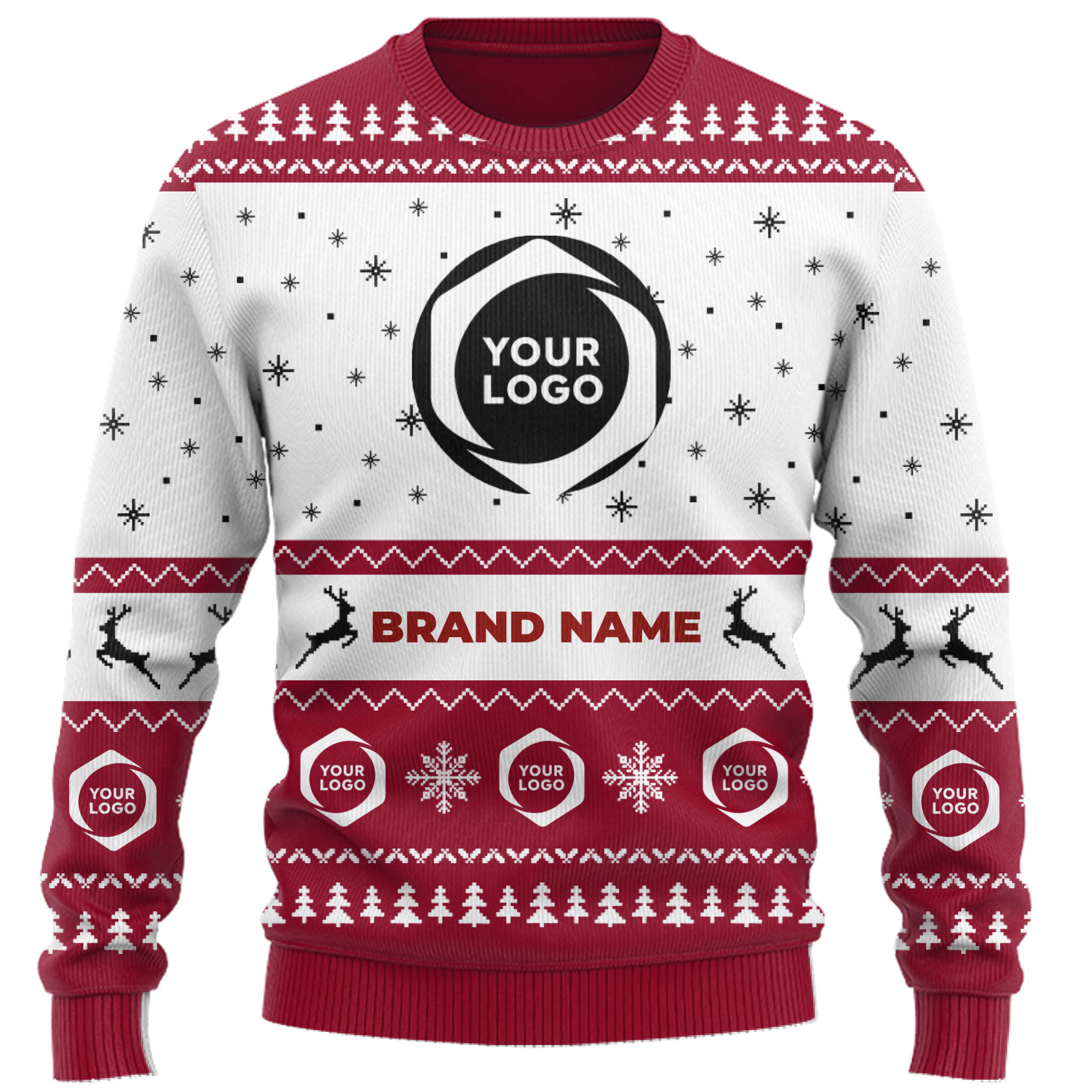 Company Uniform Custom Logo Ugly Christmas Sweater 4