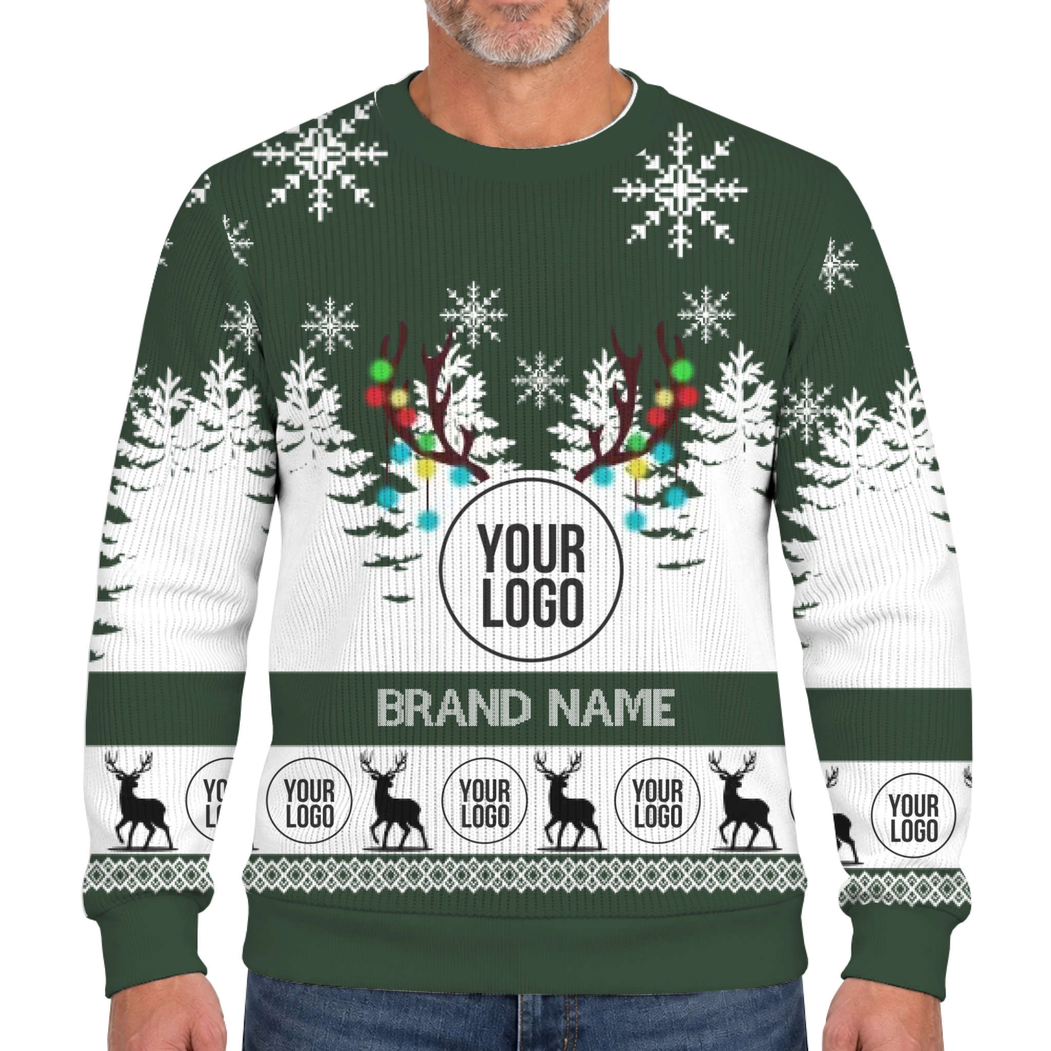 Custom Brand Logo And Name Ugly Christmas Soft Sweater  6
