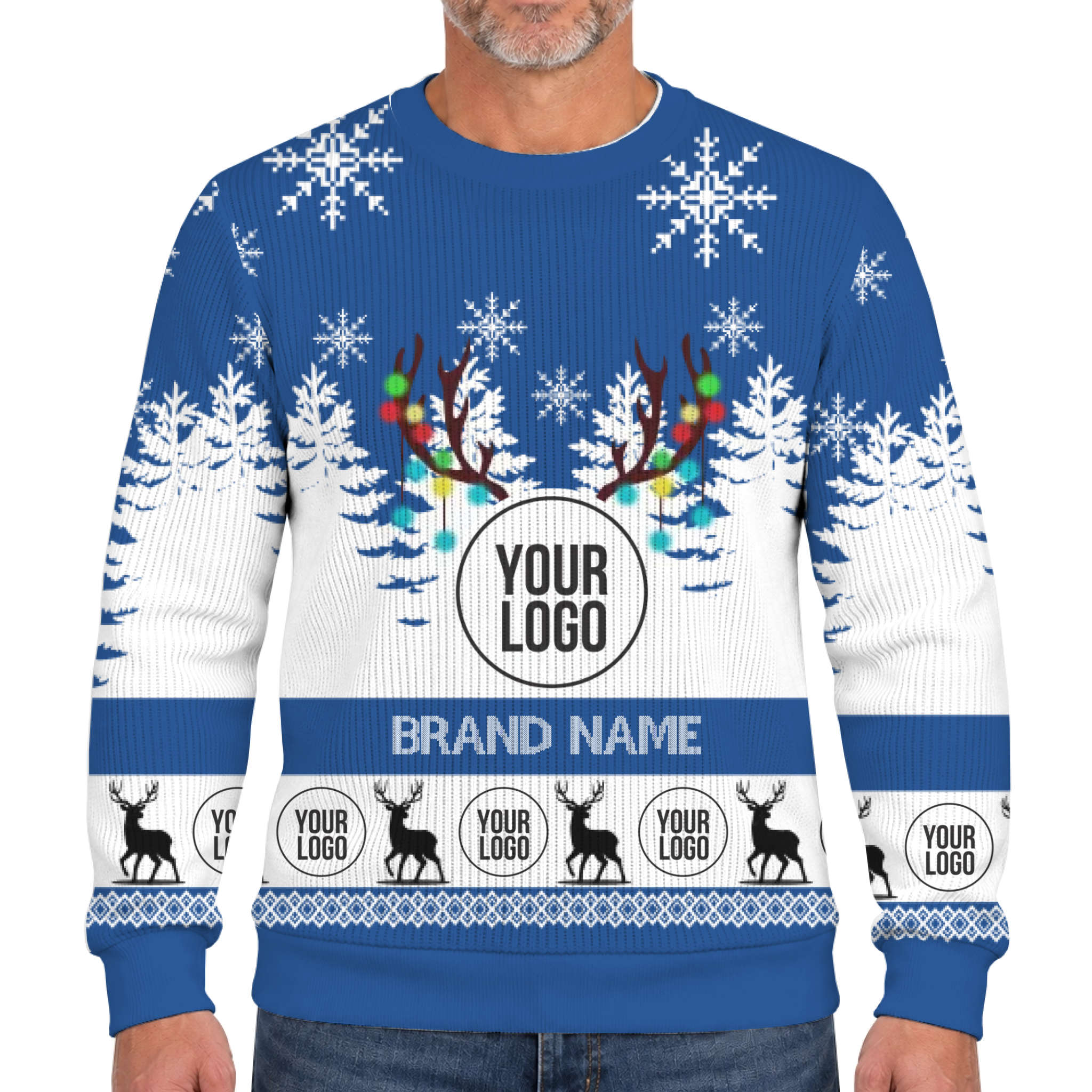 Custom Brand Logo And Name Ugly Christmas Soft Sweater  3