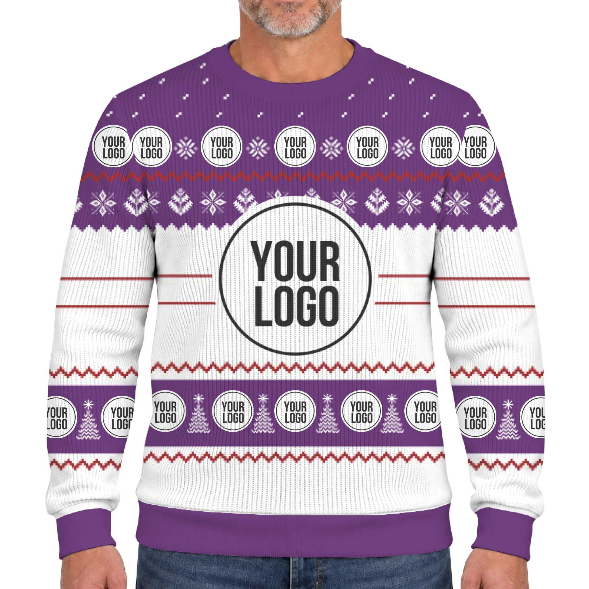 Custom Company Logo Christmas Lookalike Knit Sweater  11