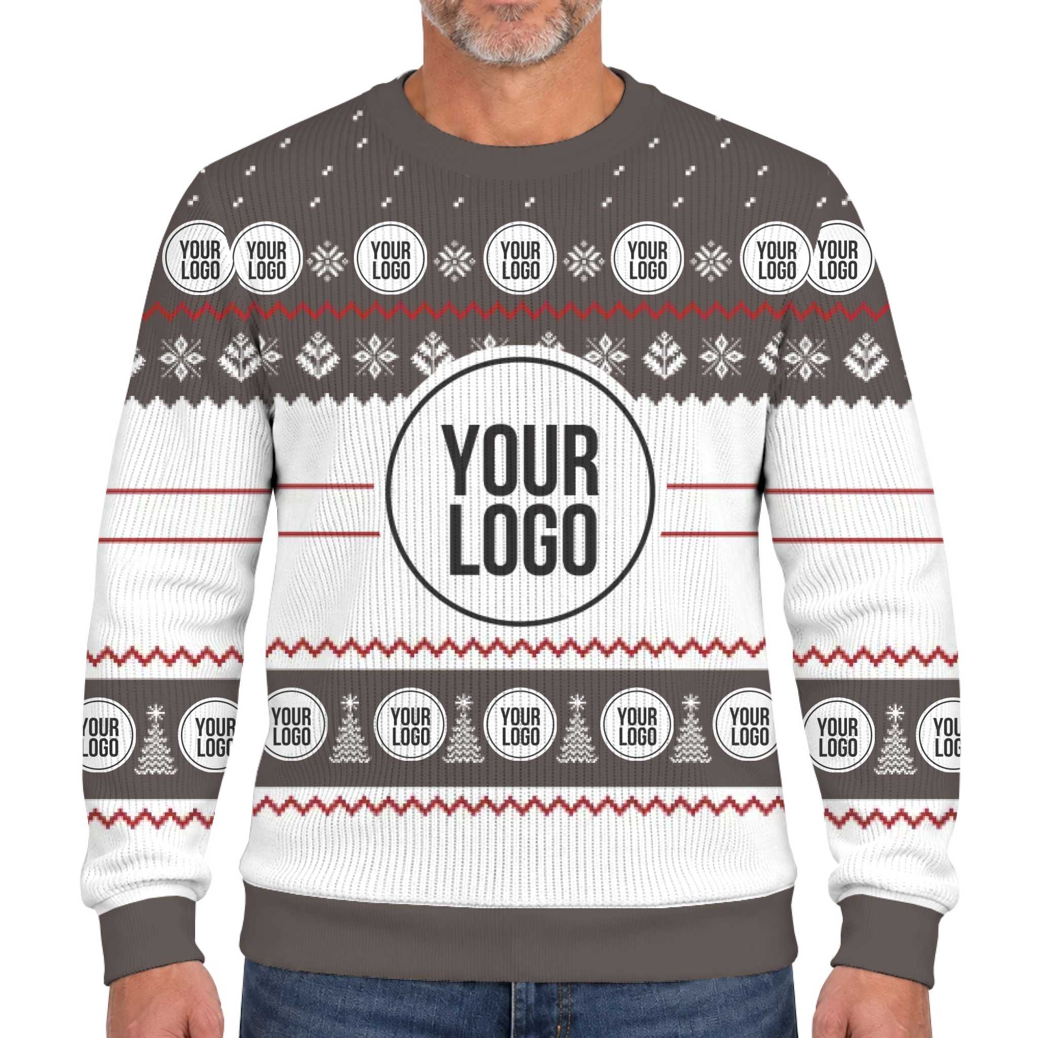 Custom Company Logo Christmas Lookalike Knit Sweater  8