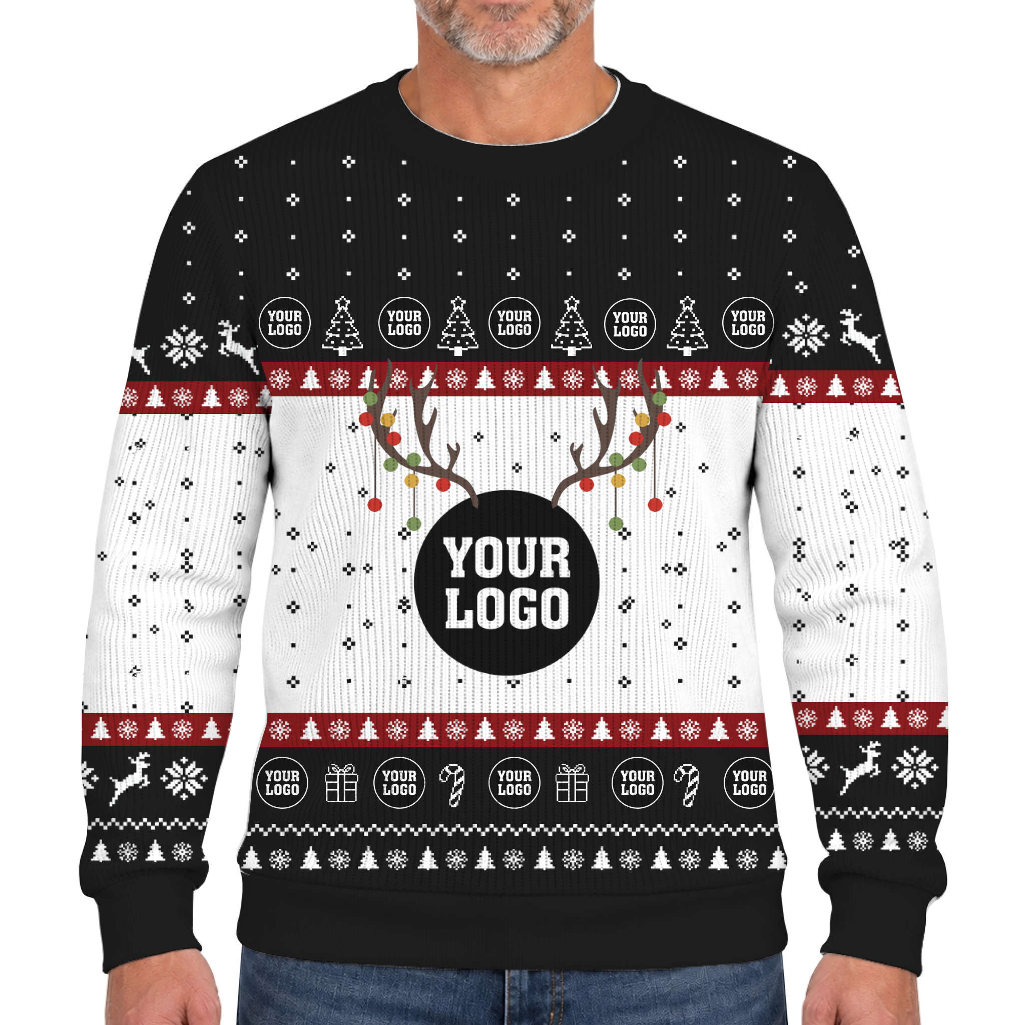 Custom Company Logo Ugly Christmas Soft Sweater  3