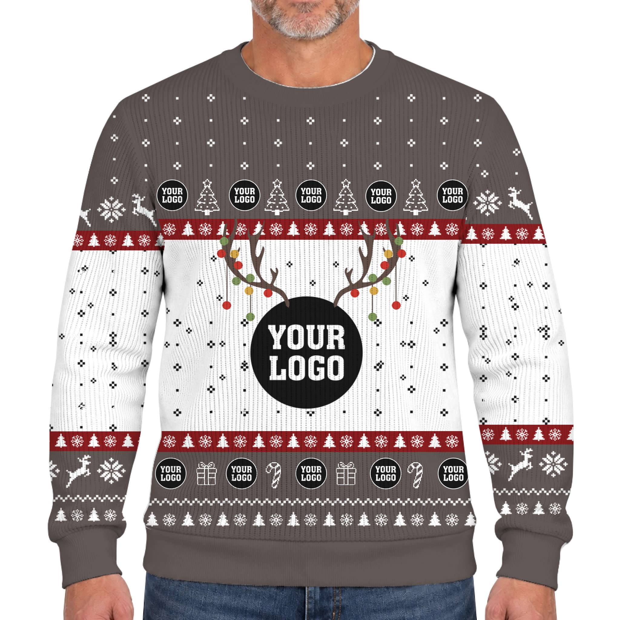 Custom Company Logo Ugly Christmas Soft Sweater  5