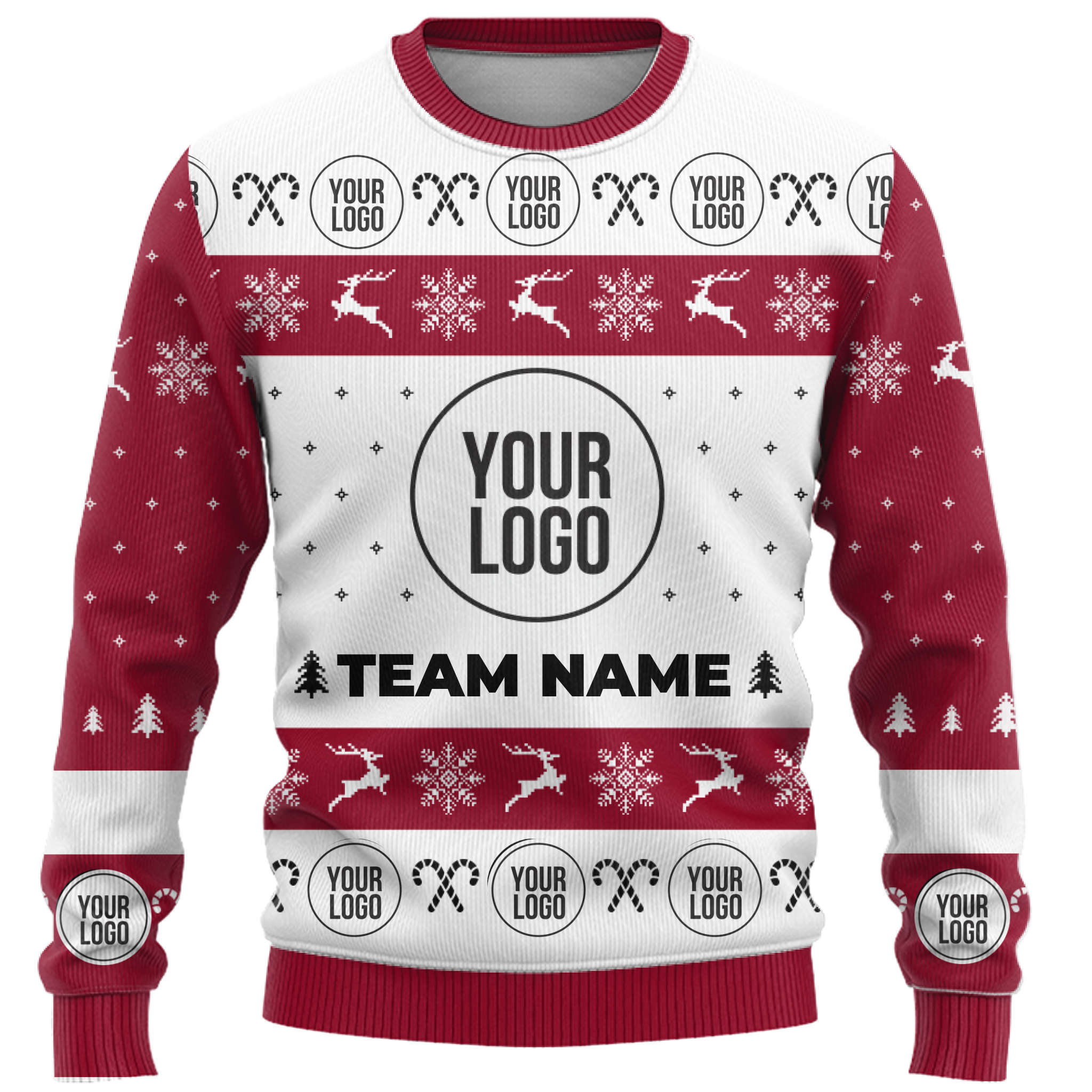 Custom Logo And Group Name Ugly Christmas Sweater 9