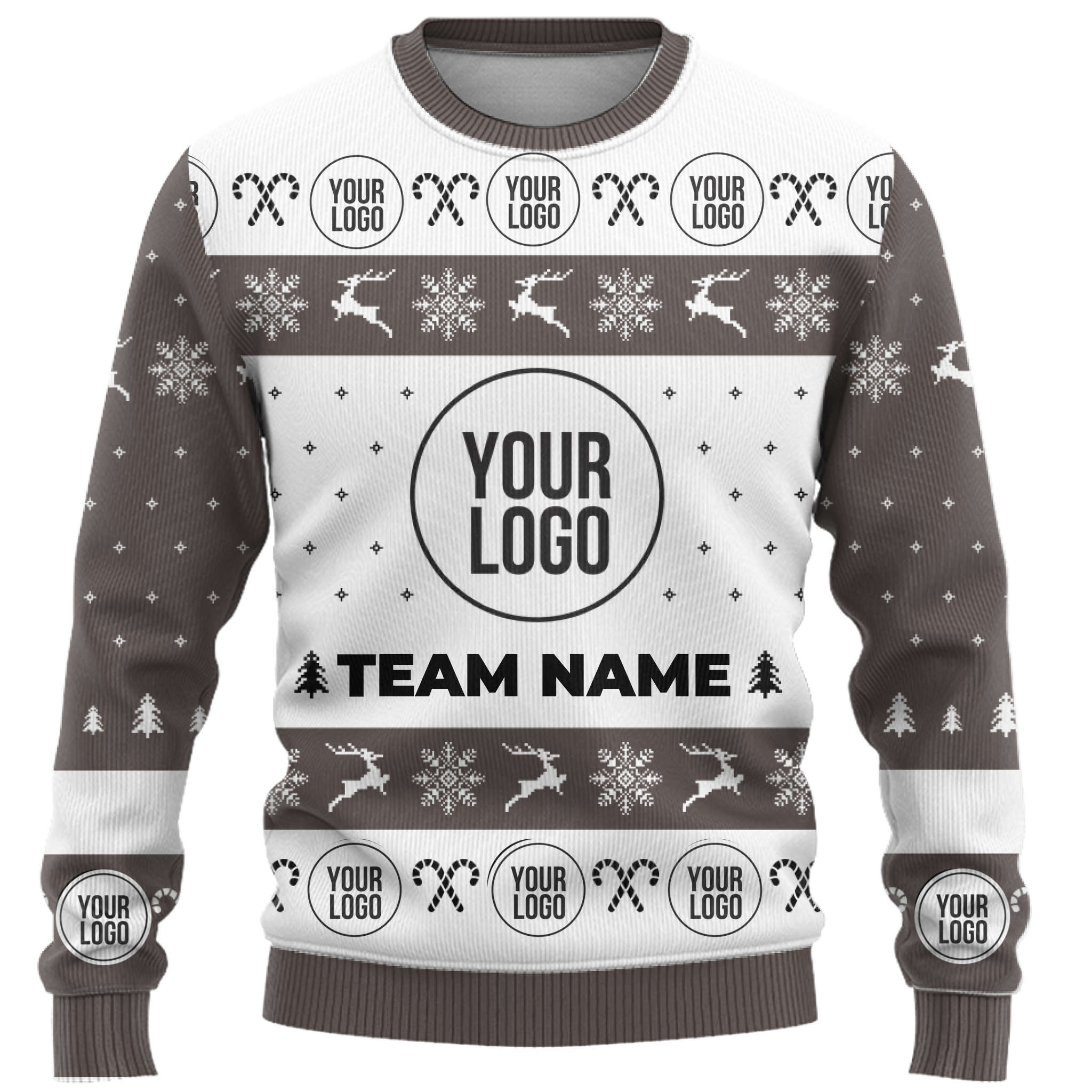 Custom Logo And Group Name Ugly Christmas Sweater 10