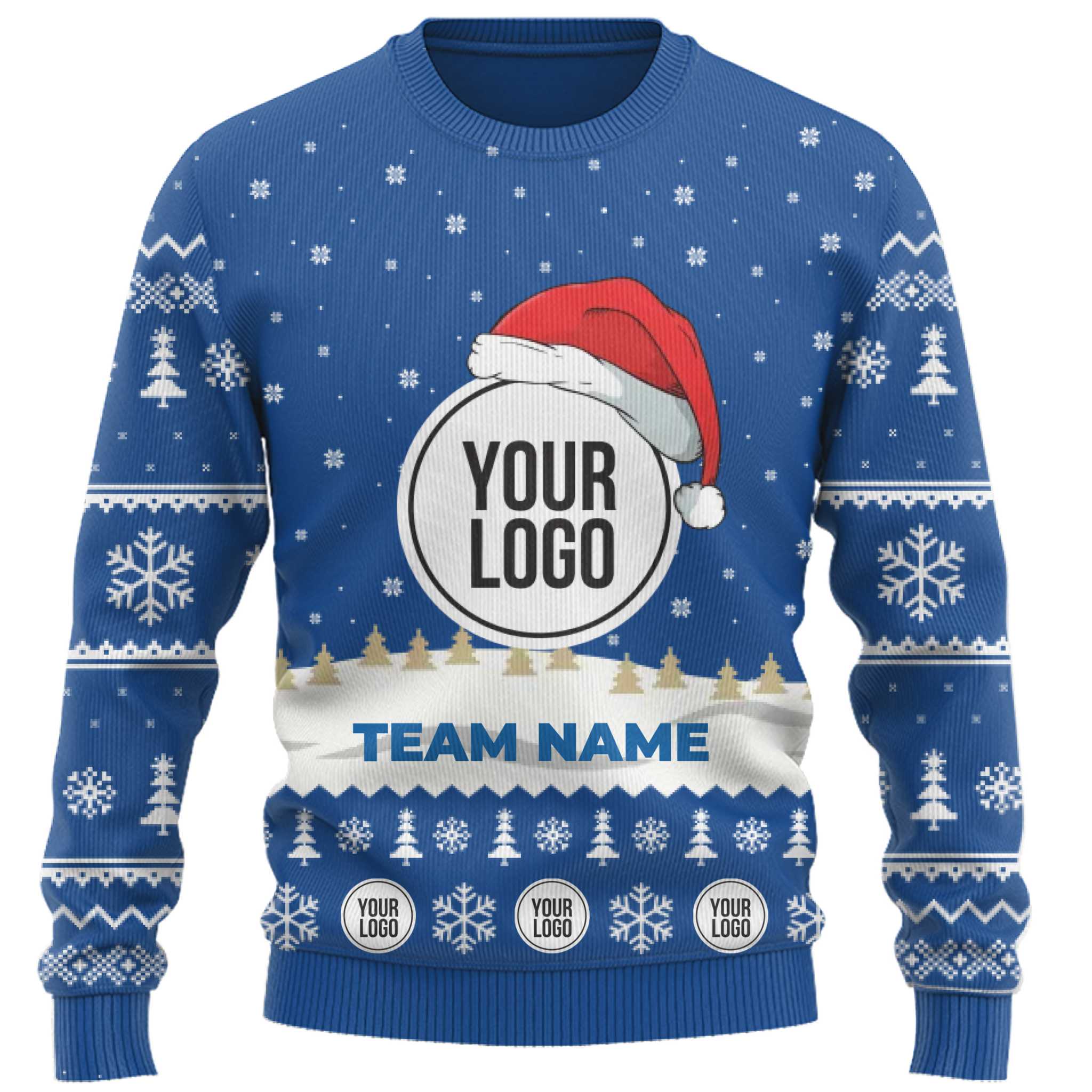 Custom Logo And Text Ugly Christmas Sweater For Group 5