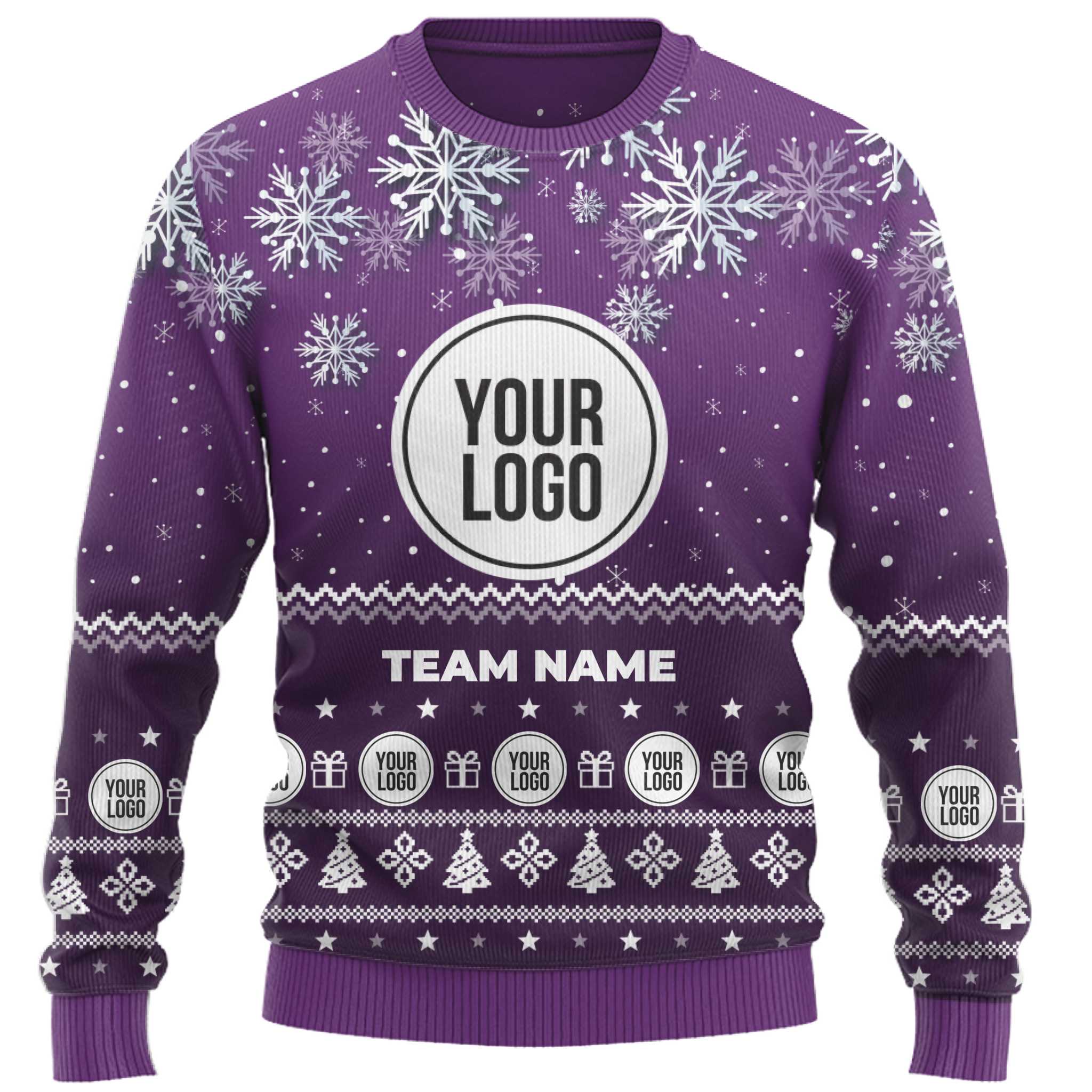 Custom Logo Corporate Ugly Christmas Sweater  9