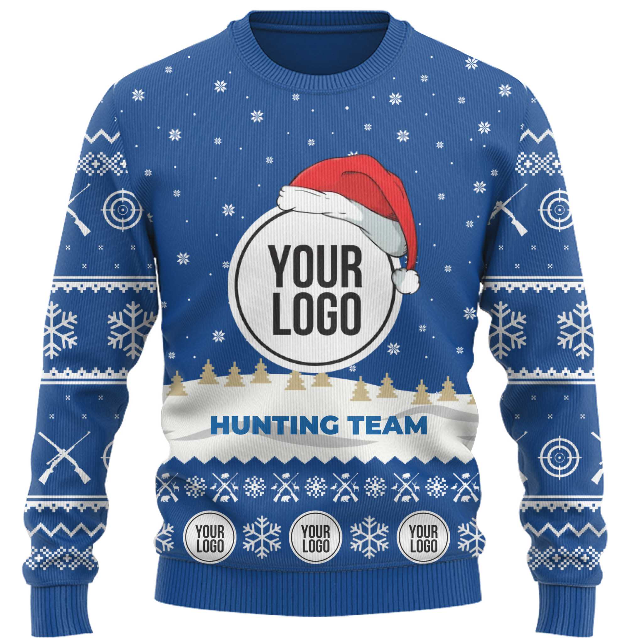 Custom Logo Hunting Team Ugly Christmas Sweater  5