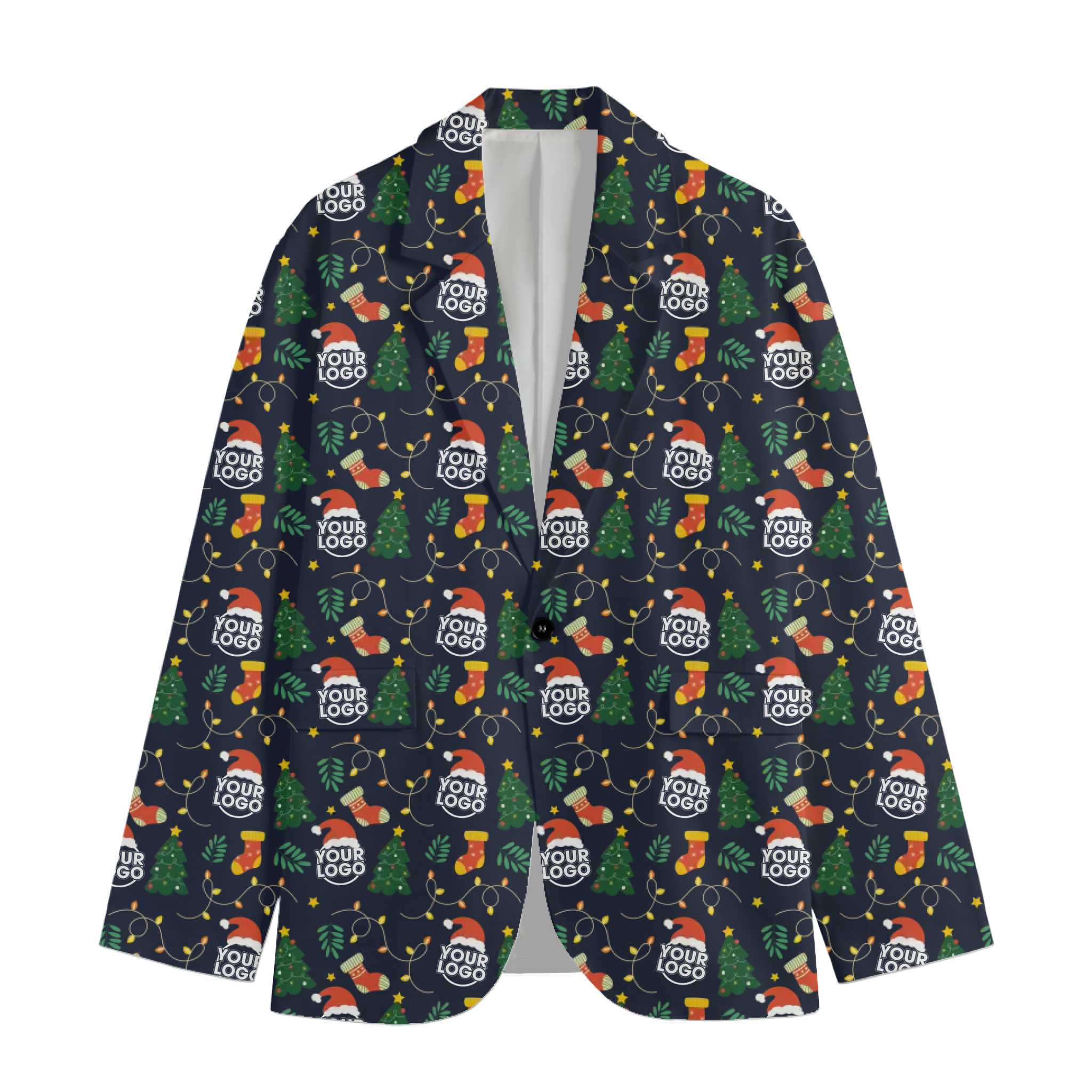 Custom Logo Or Face Christmas Jacket 7