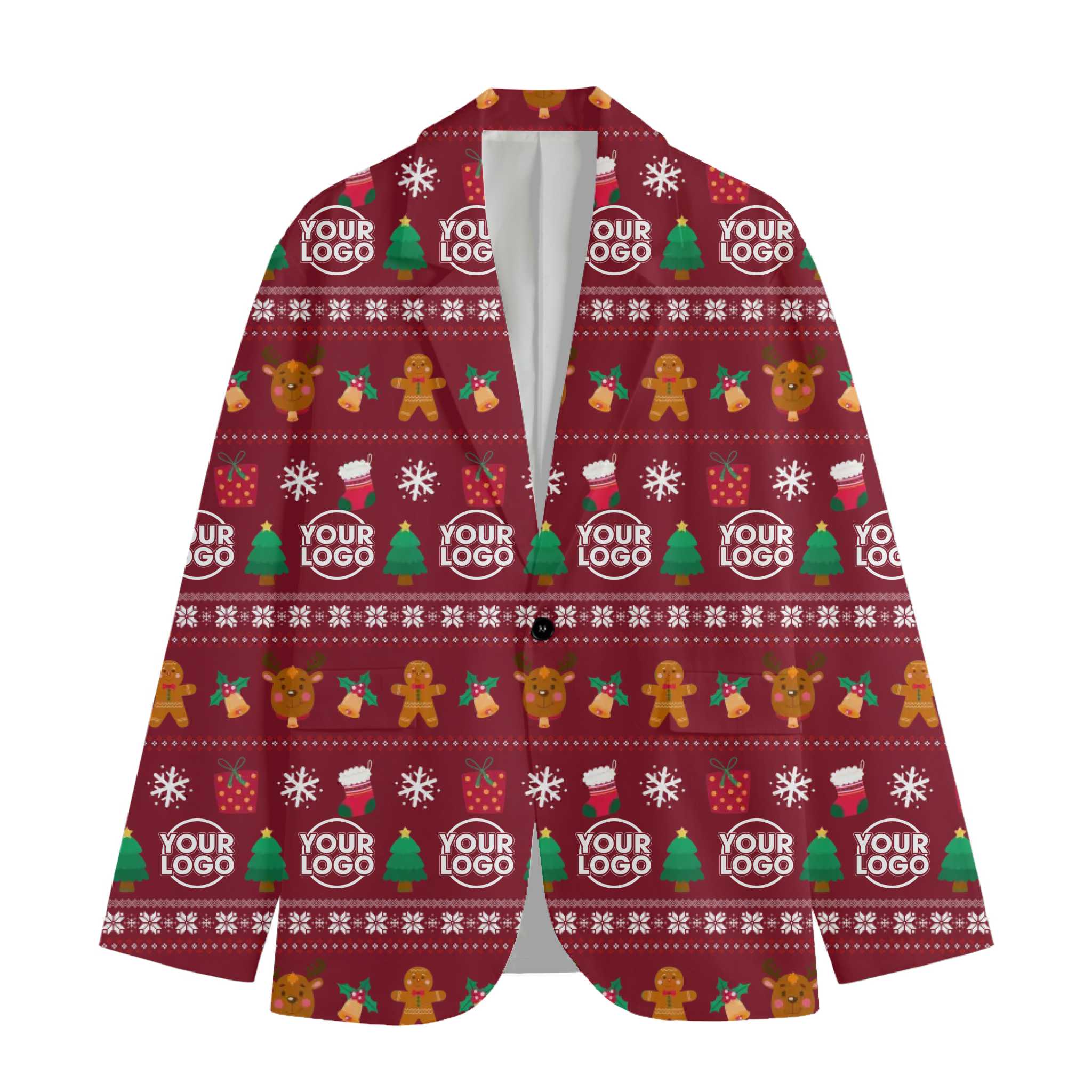 Custom Logo Or Face Christmas Jacket With Pants Or Tie  10
