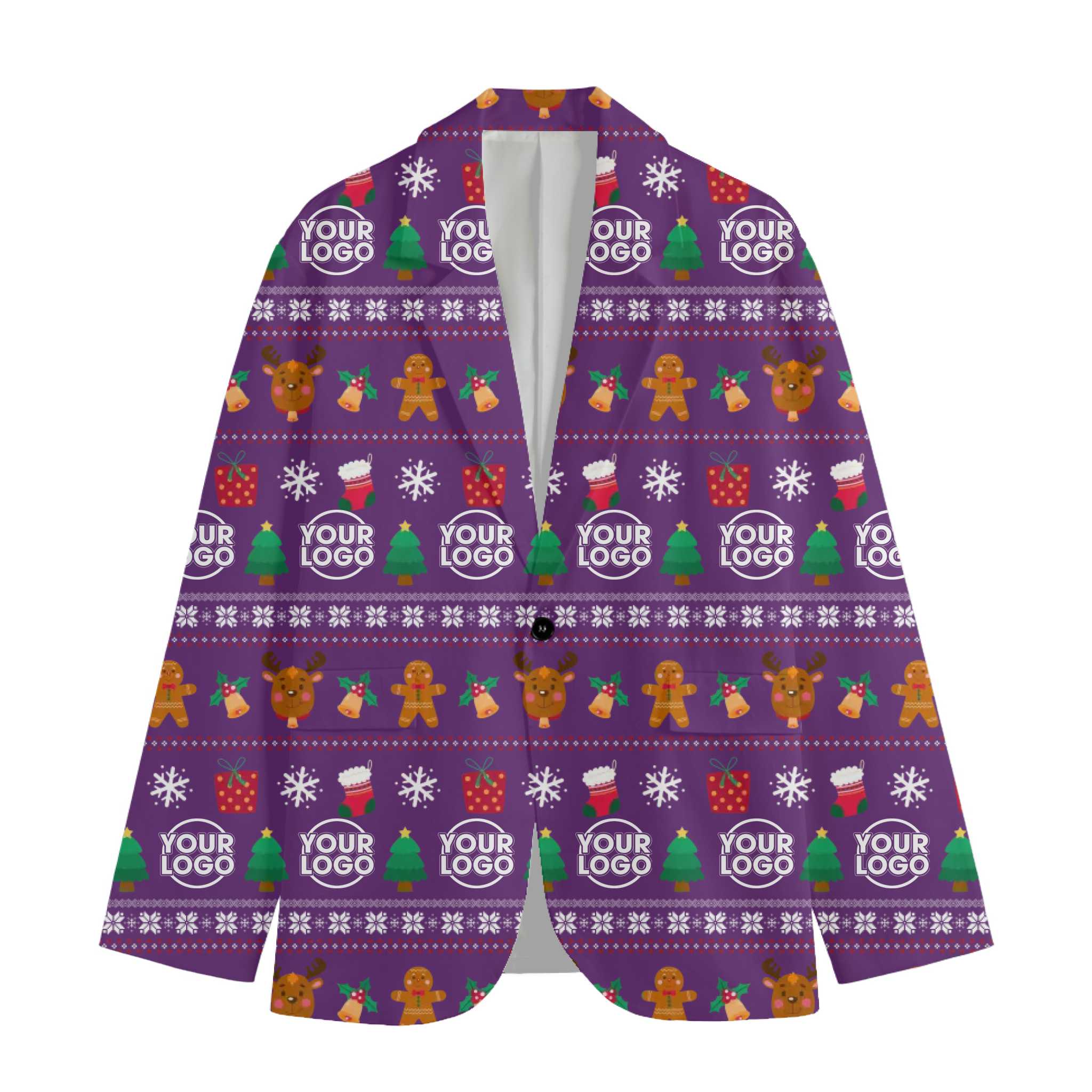 Custom Logo Or Face Christmas Jacket With Pants Or Tie  2
