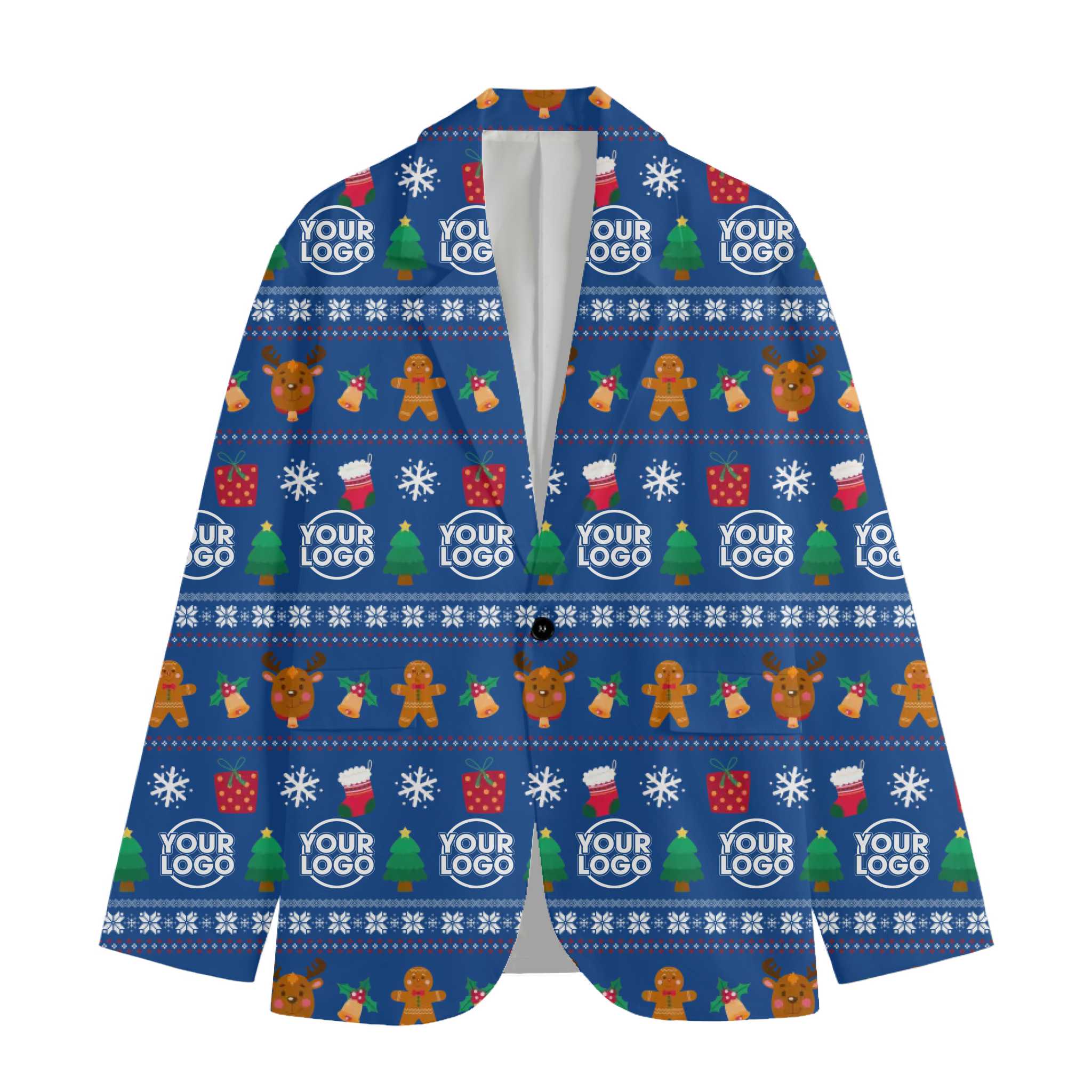 Custom Logo Or Face Christmas Jacket With Pants Or Tie  4