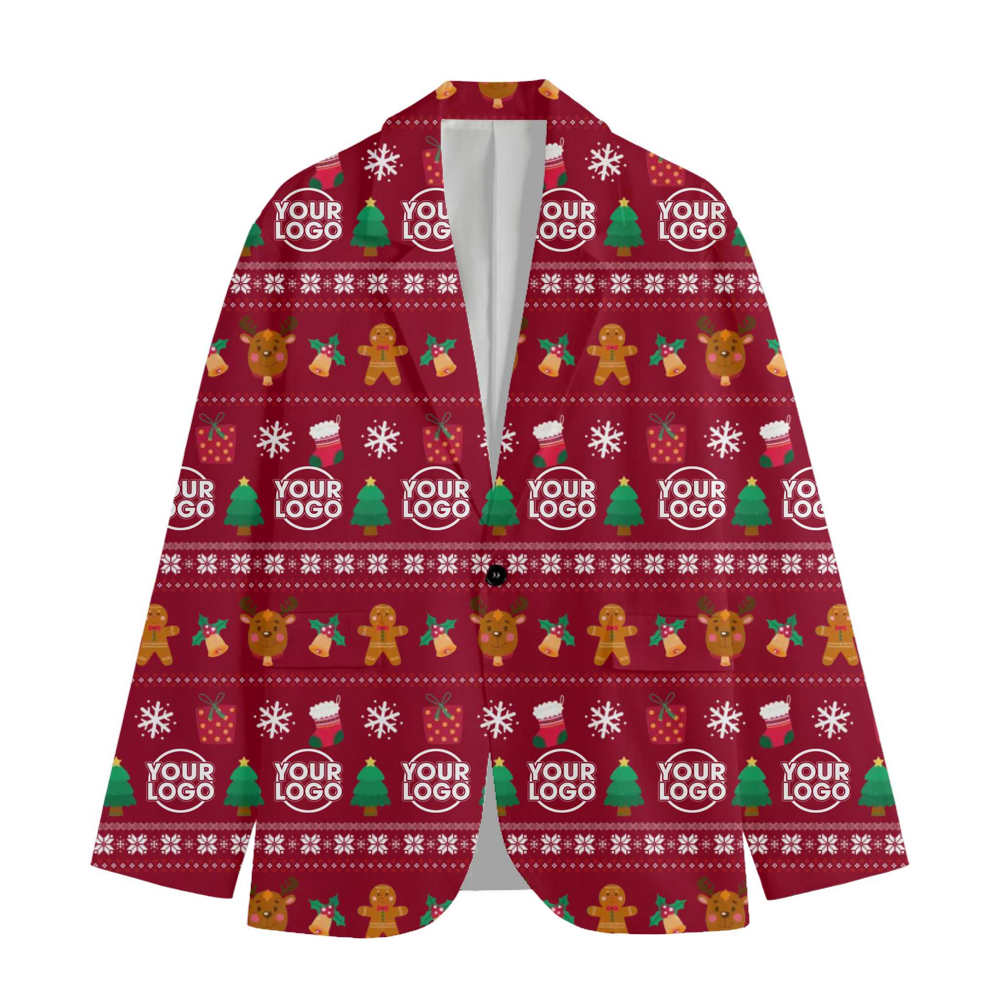 Custom Logo Or Face Christmas Jacket With Pants Or Tie  6