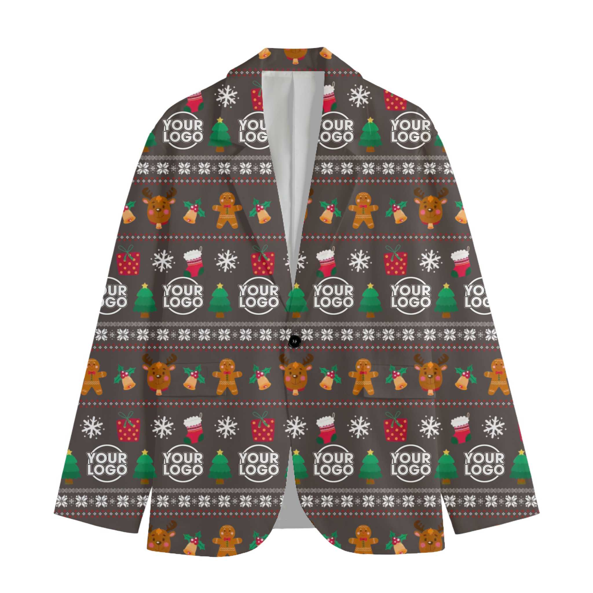 Custom Logo Or Face Christmas Jacket With Pants Or Tie  7